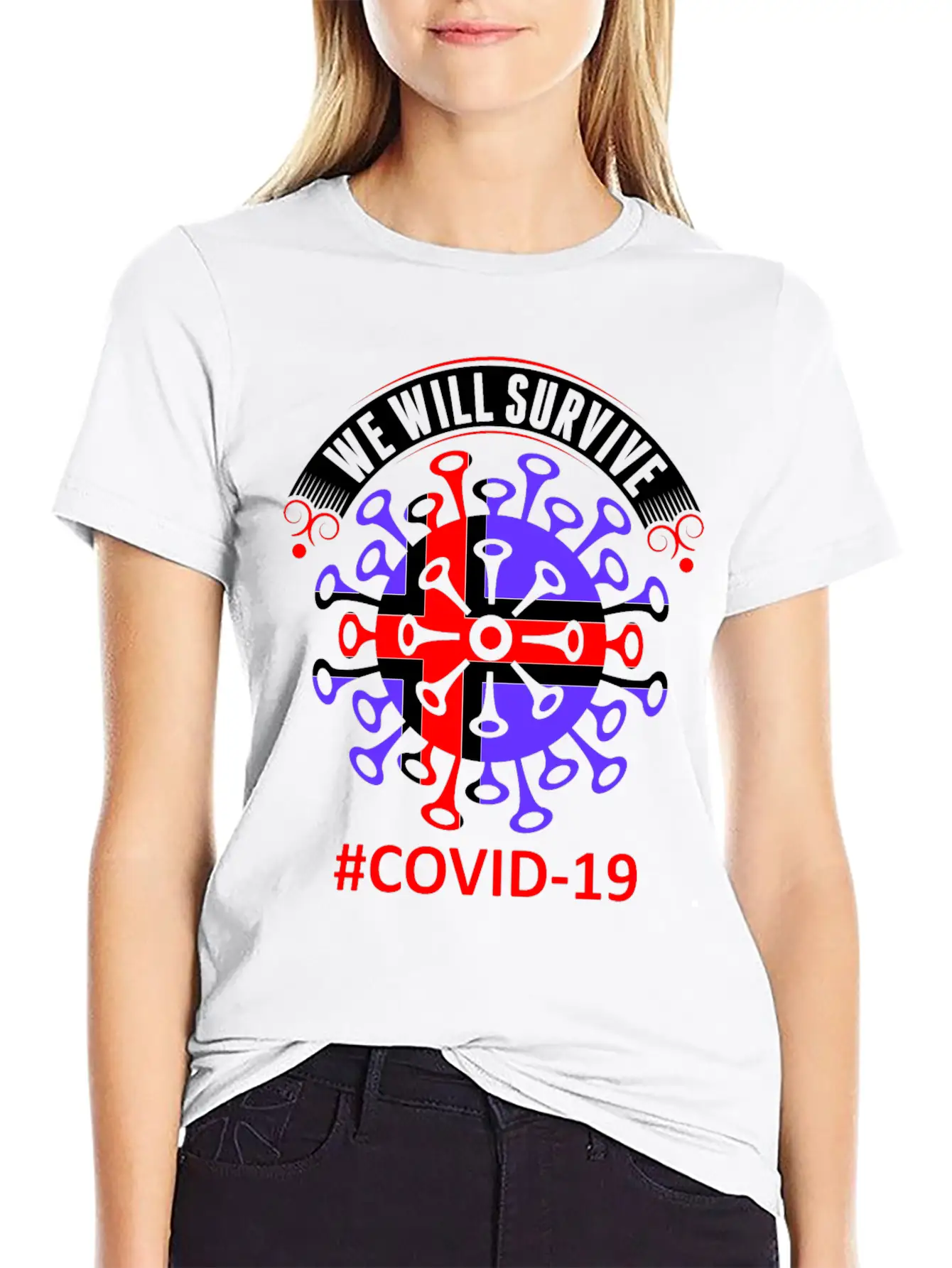 We Will Survive Covid 19 Iceland Tshirt Stylish Everyday T-Shirt – Unisex Basic Cotton Tee