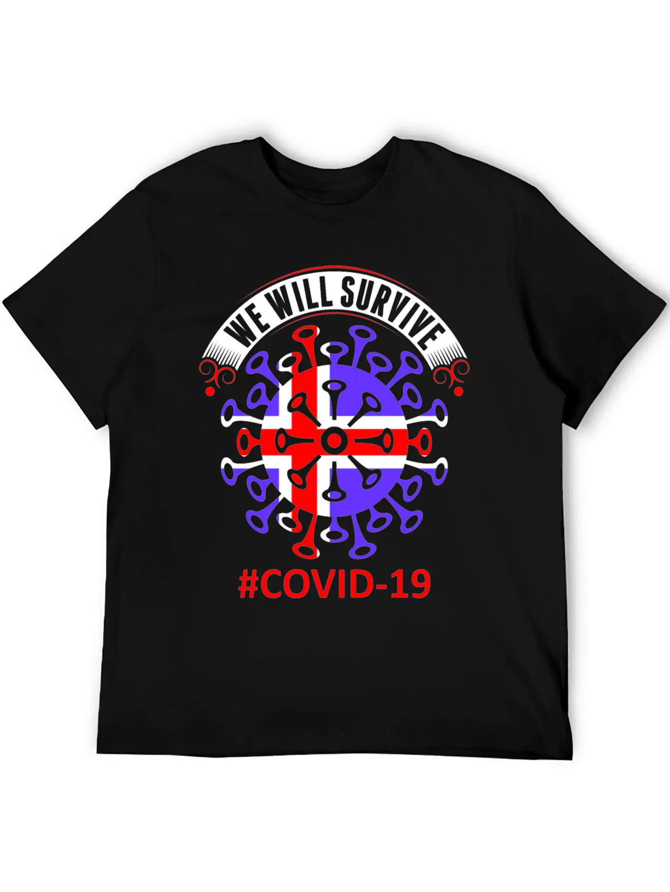 We Will Survive Covid 19 Iceland Tshirt Stylish Everyday T-Shirt – Unisex Basic Cotton Tee
