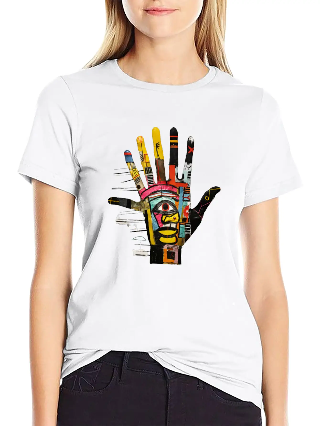 Weird Hand Design Basic Graphic T-Shirt – Daily Comfort In Soft Cotton