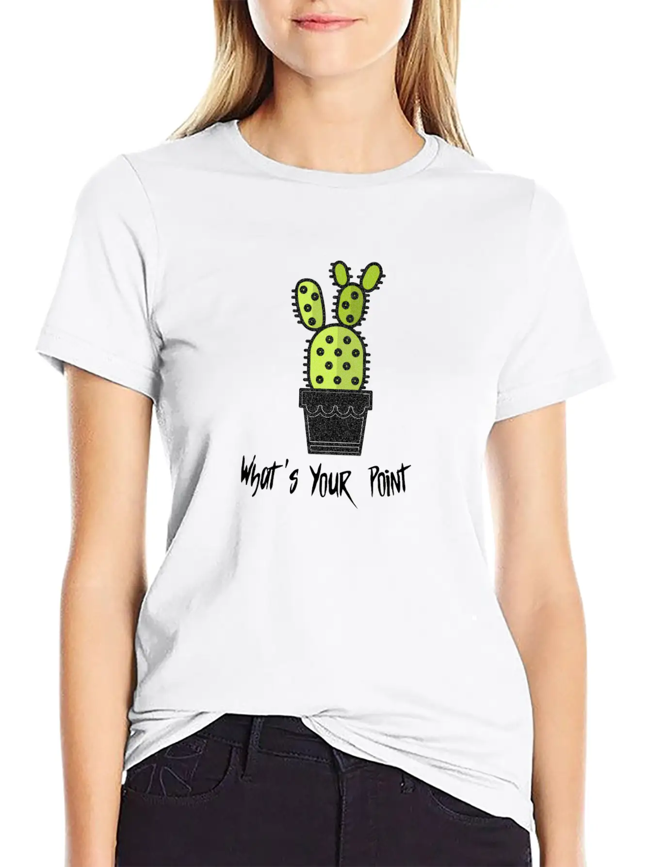 What's Your Point Cactus Stylish Everyday T-Shirt – Unisex Basic Cotton Tee