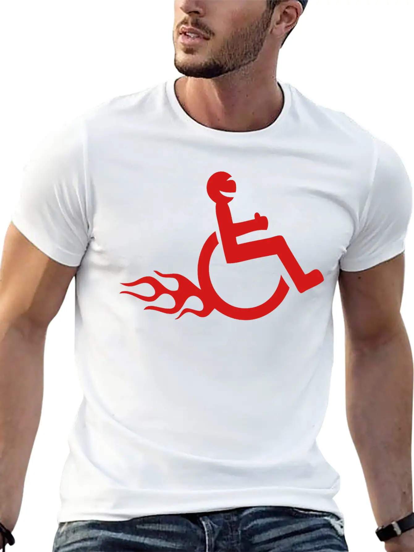 Wheelchair Basic Graphic T-Shirt – Daily Comfort In Soft Cotton