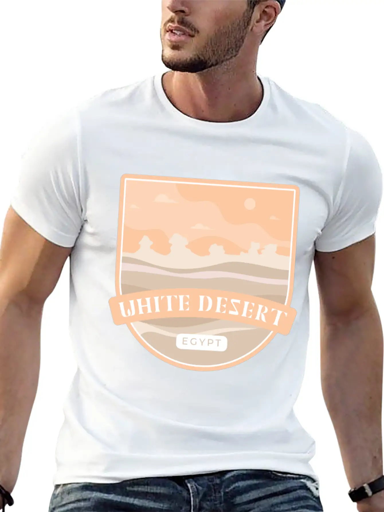 White Desert National Park – Egypt Stylish Everyday T-Shirt – Unisex Basic Cotton Tee