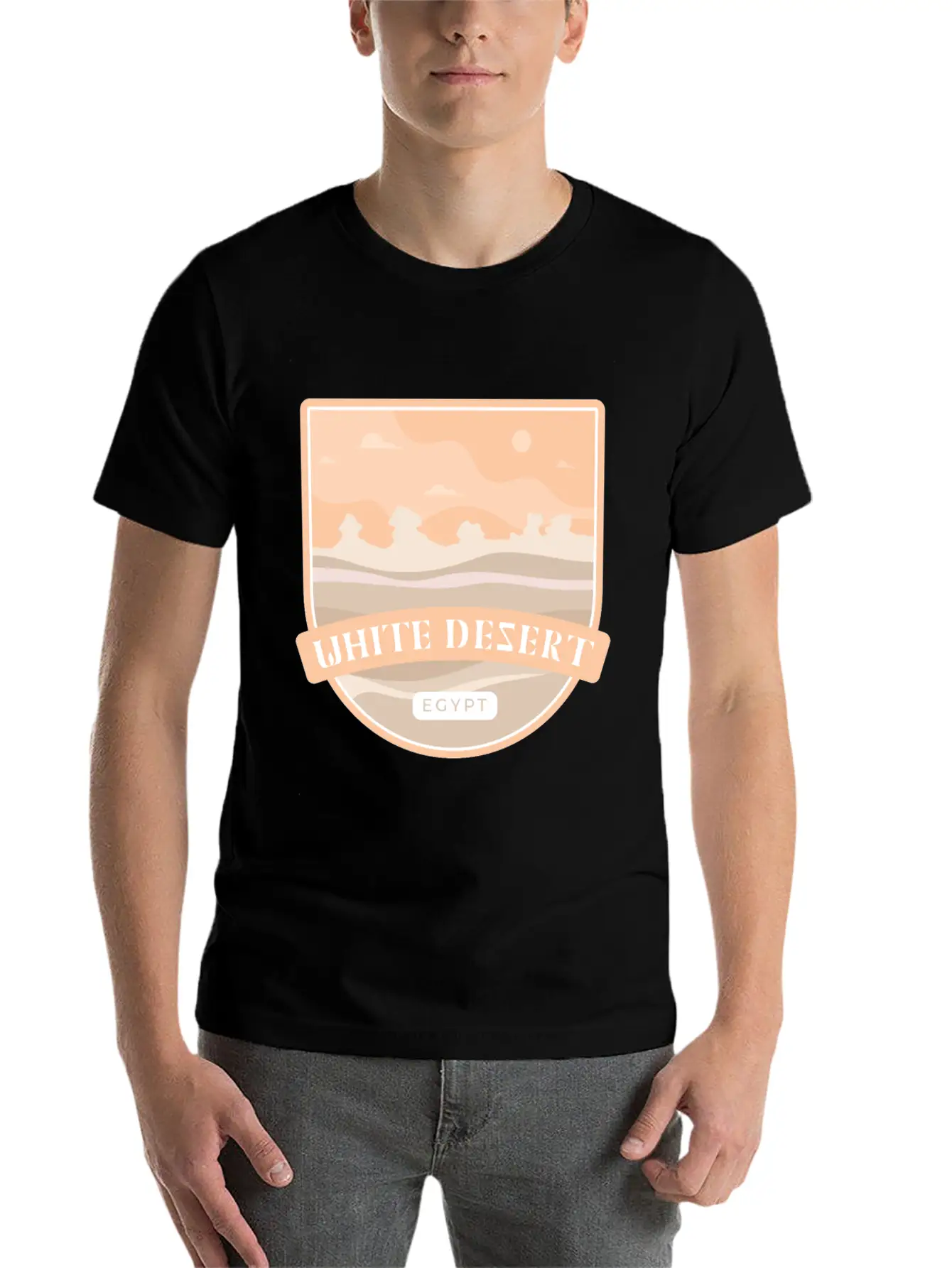 White Desert National Park – Egypt Stylish Everyday T-Shirt – Unisex Basic Cotton Tee