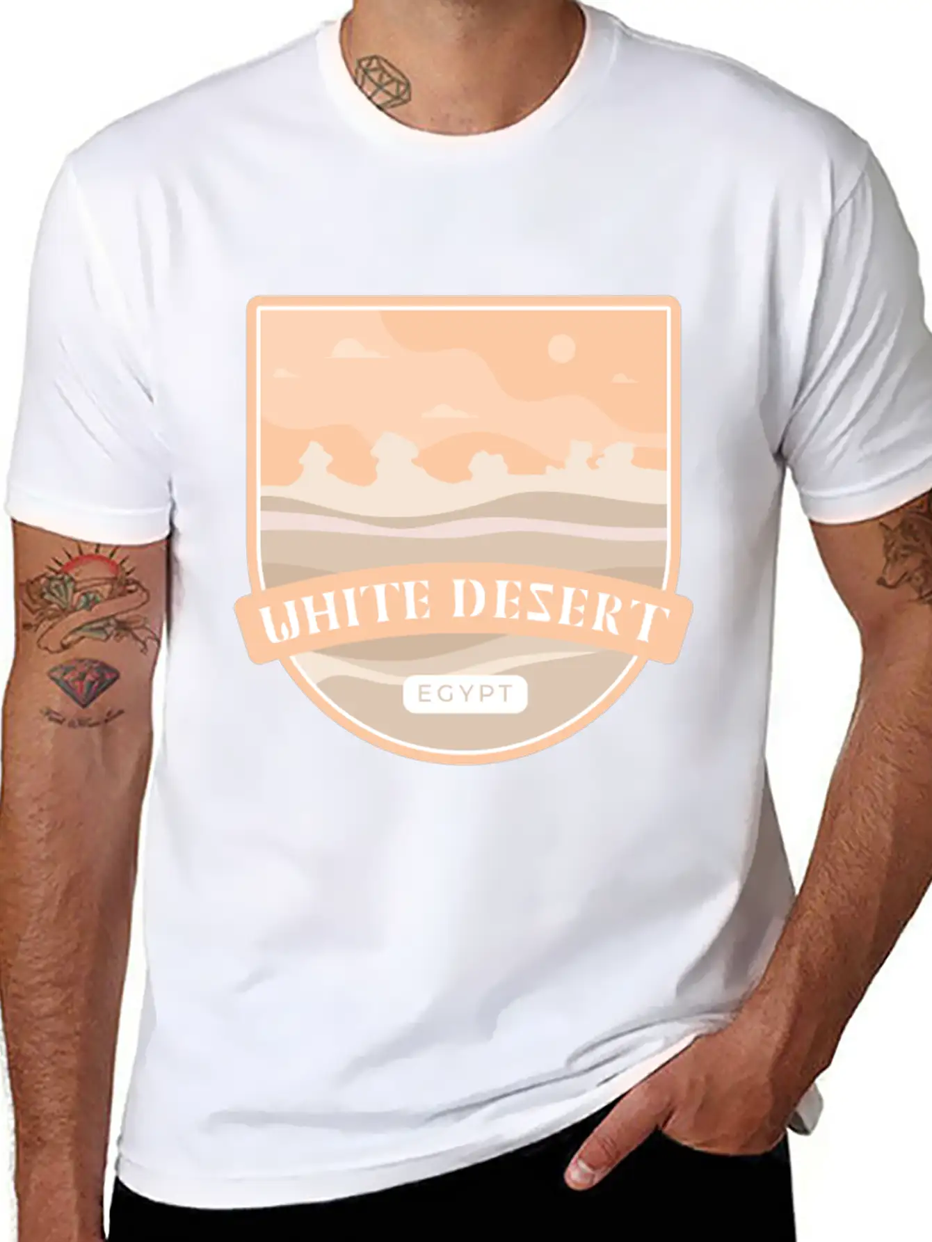 White Desert National Park – Egypt Stylish Everyday T-Shirt – Unisex Basic Cotton Tee