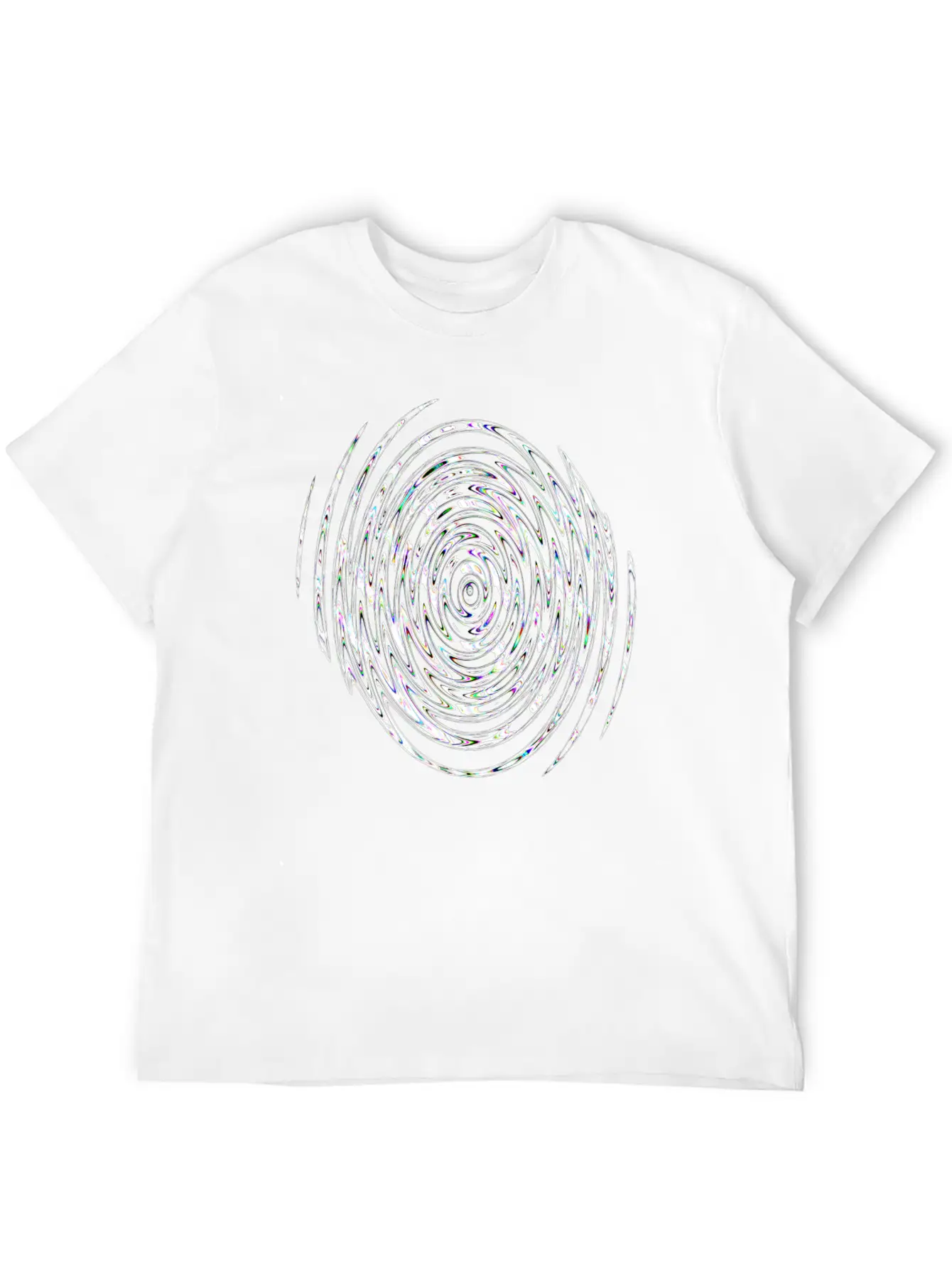 White Neon Vertebra Lightweight Cotton T-Shirt – Daily Comfort Graphic Shirt