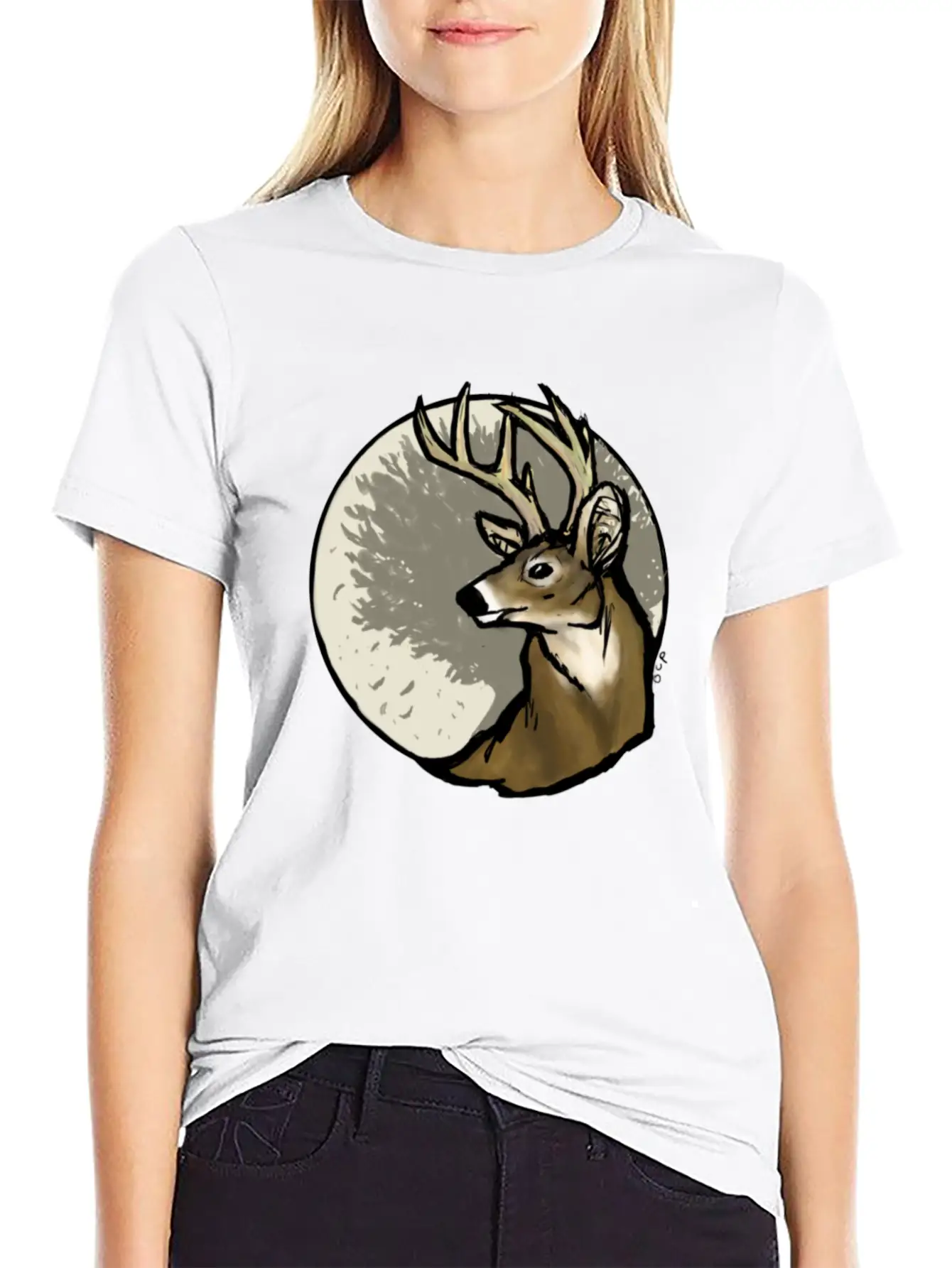 White Tail Deer Stylish Everyday T-Shirt – Unisex Basic Cotton Tee