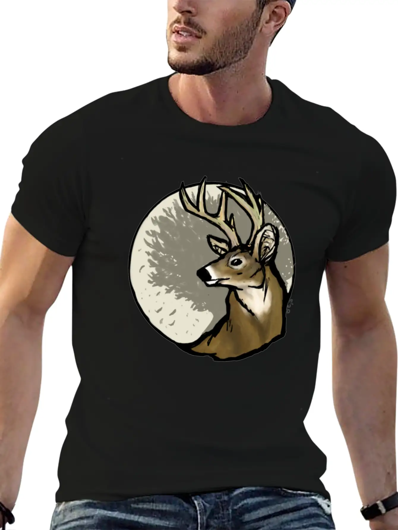 White Tail Deer Stylish Everyday T-Shirt – Unisex Basic Cotton Tee