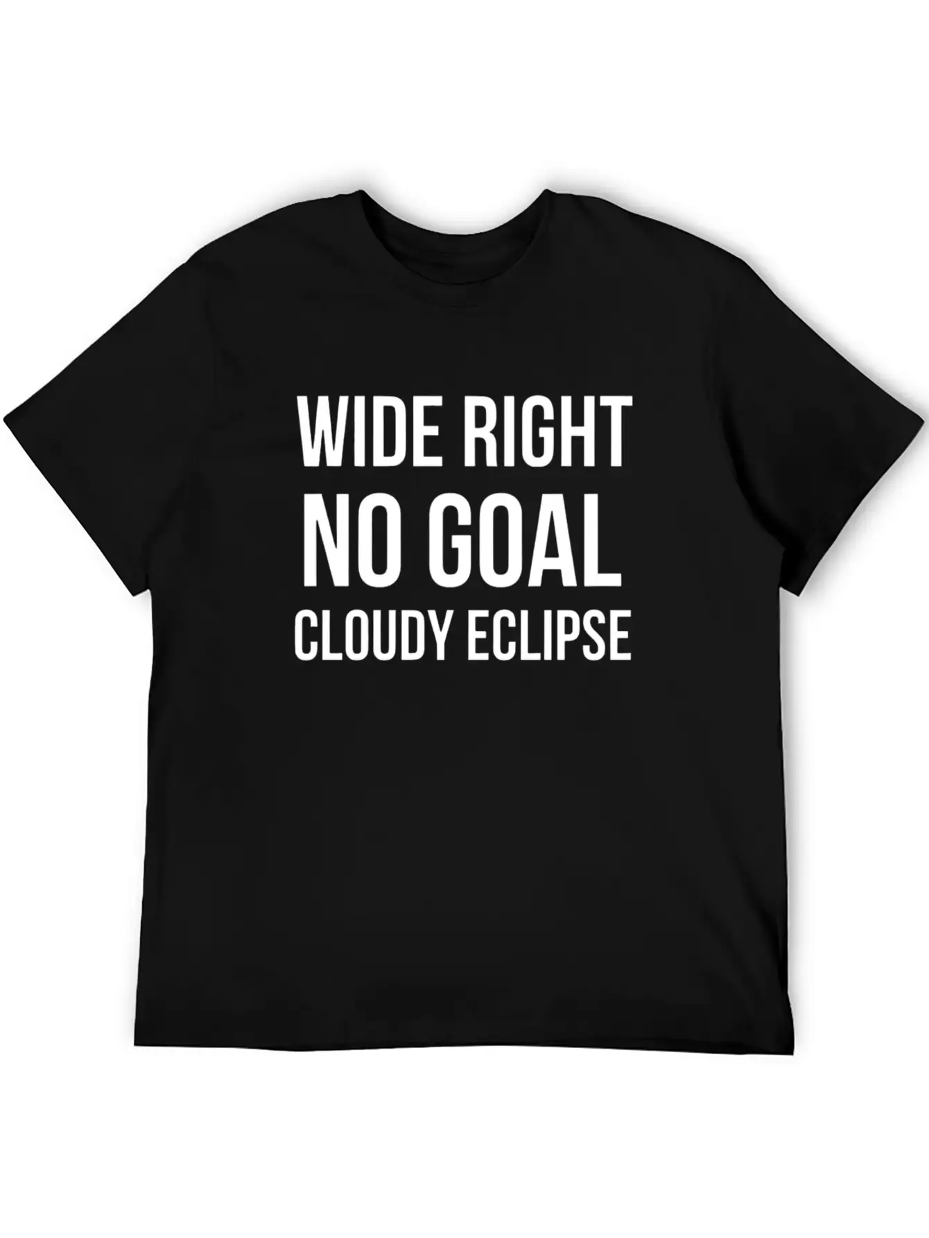 Wide Right No Goal Cloudy Eclipse White Relaxed Everyday Tee – Lightweight And Durable Cotton