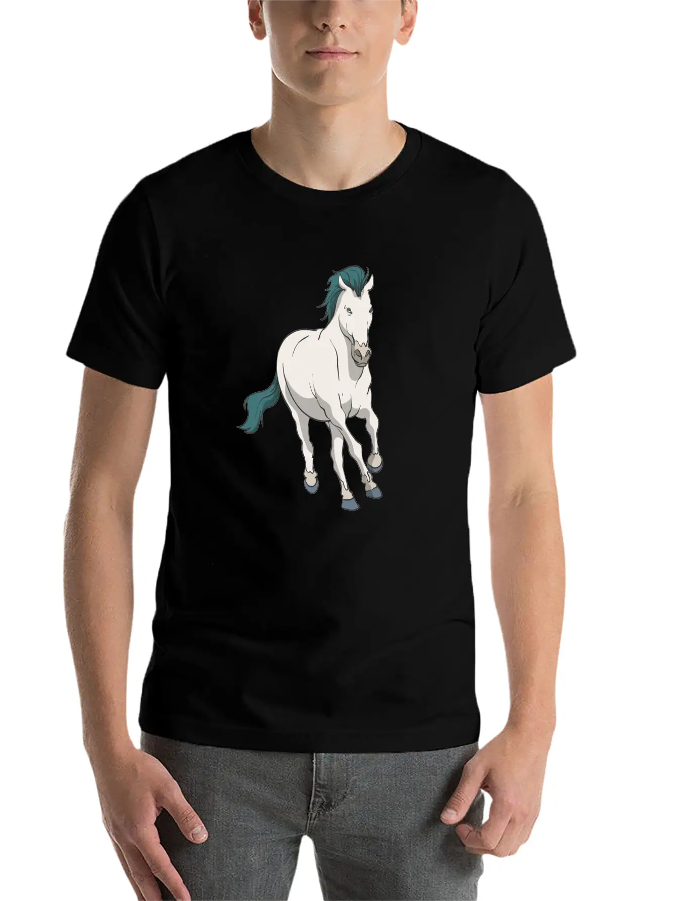 Wild Horse Running Basic Graphic T-Shirt – Daily Comfort In Soft Cotton