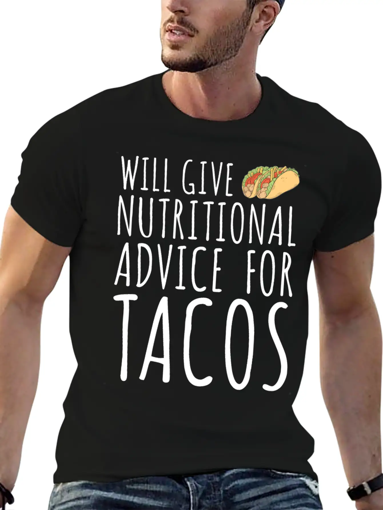 Will Give Nutritional Advice For Tacos Basic Graphic T-Shirt – Daily Comfort In Soft Cotton