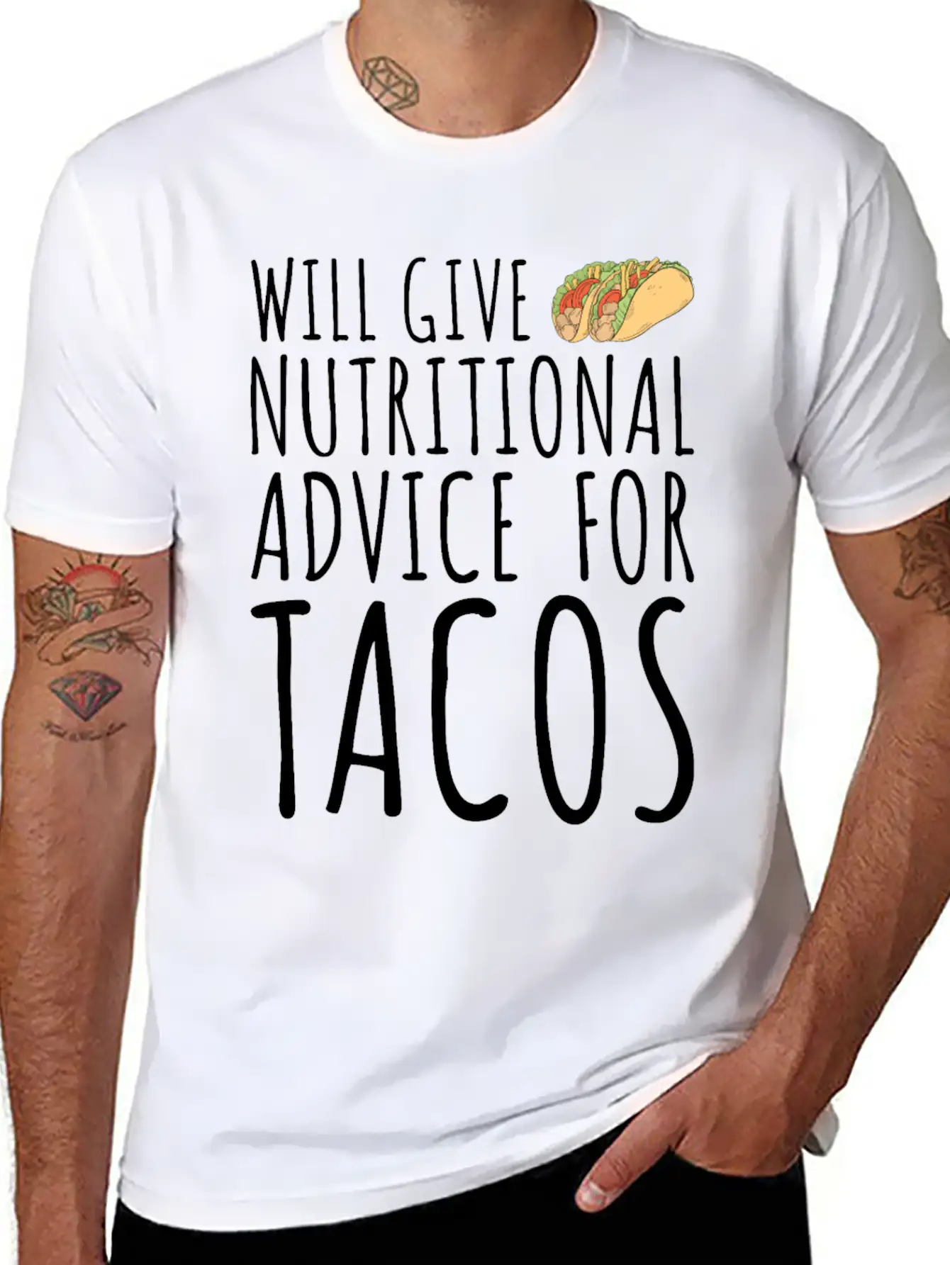 Will Give Nutritional Advice For Tacos Basic Graphic T-Shirt – Daily Comfort In Soft Cotton