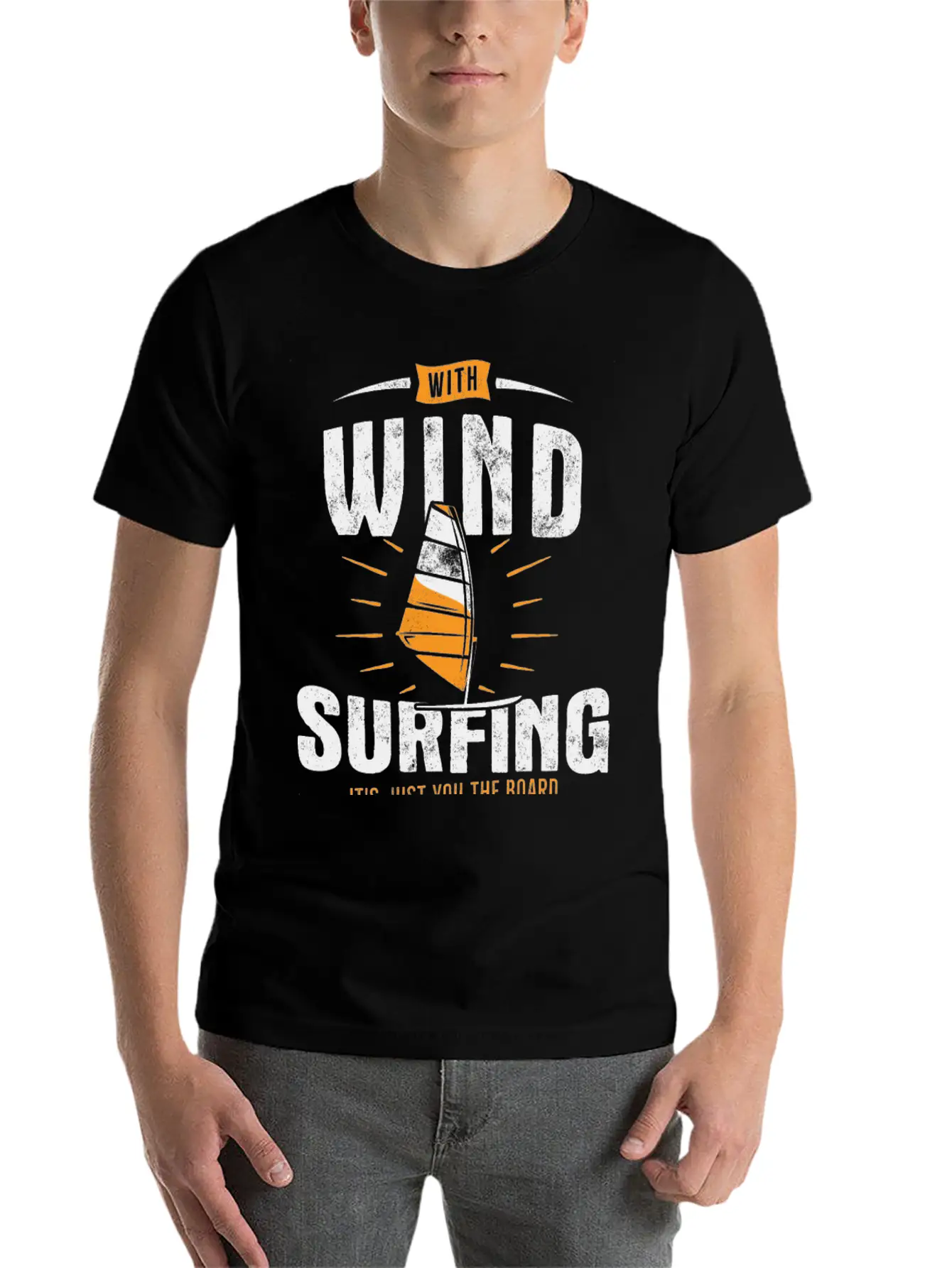 Wind Surfing Stylish Everyday T-Shirt – Unisex Basic Cotton Tee
