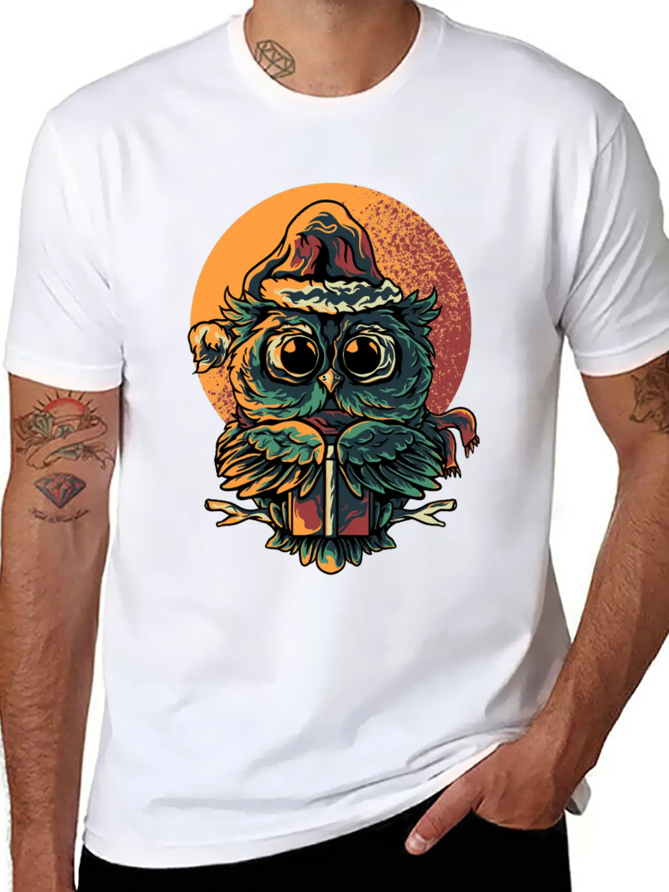 Winter Owl Stylish Everyday T-Shirt – Unisex Basic Cotton Tee