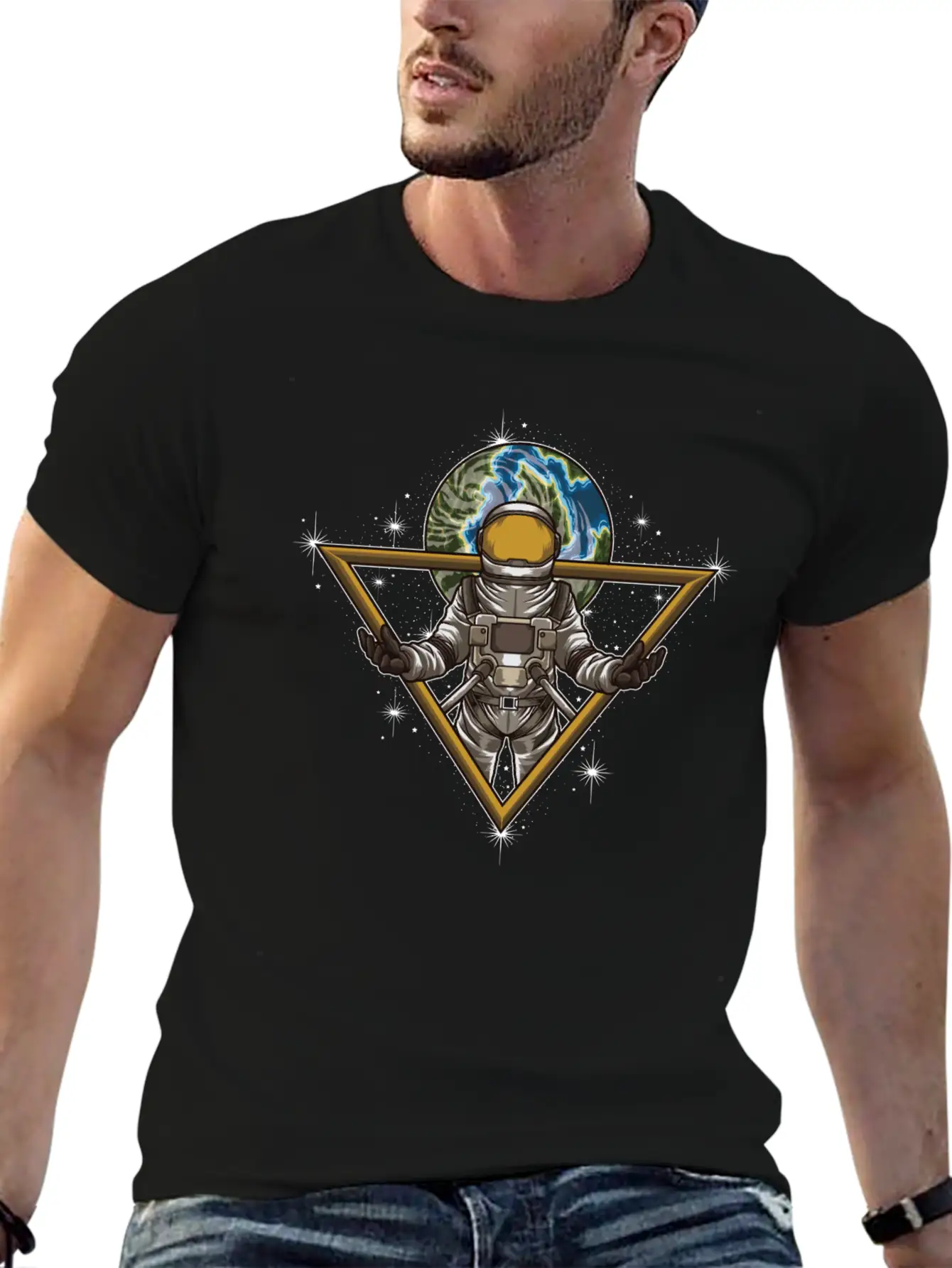 Wise Astronaut | Inspiration Galaxy Universe Unisex Casual T-Shirt – Clean Design For Daily Comfort