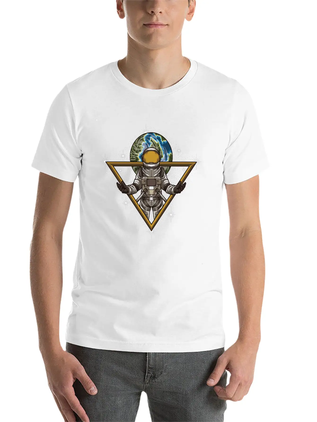 Wise Astronaut | Inspiration Galaxy Universe Unisex Casual T-Shirt – Clean Design For Daily Comfort