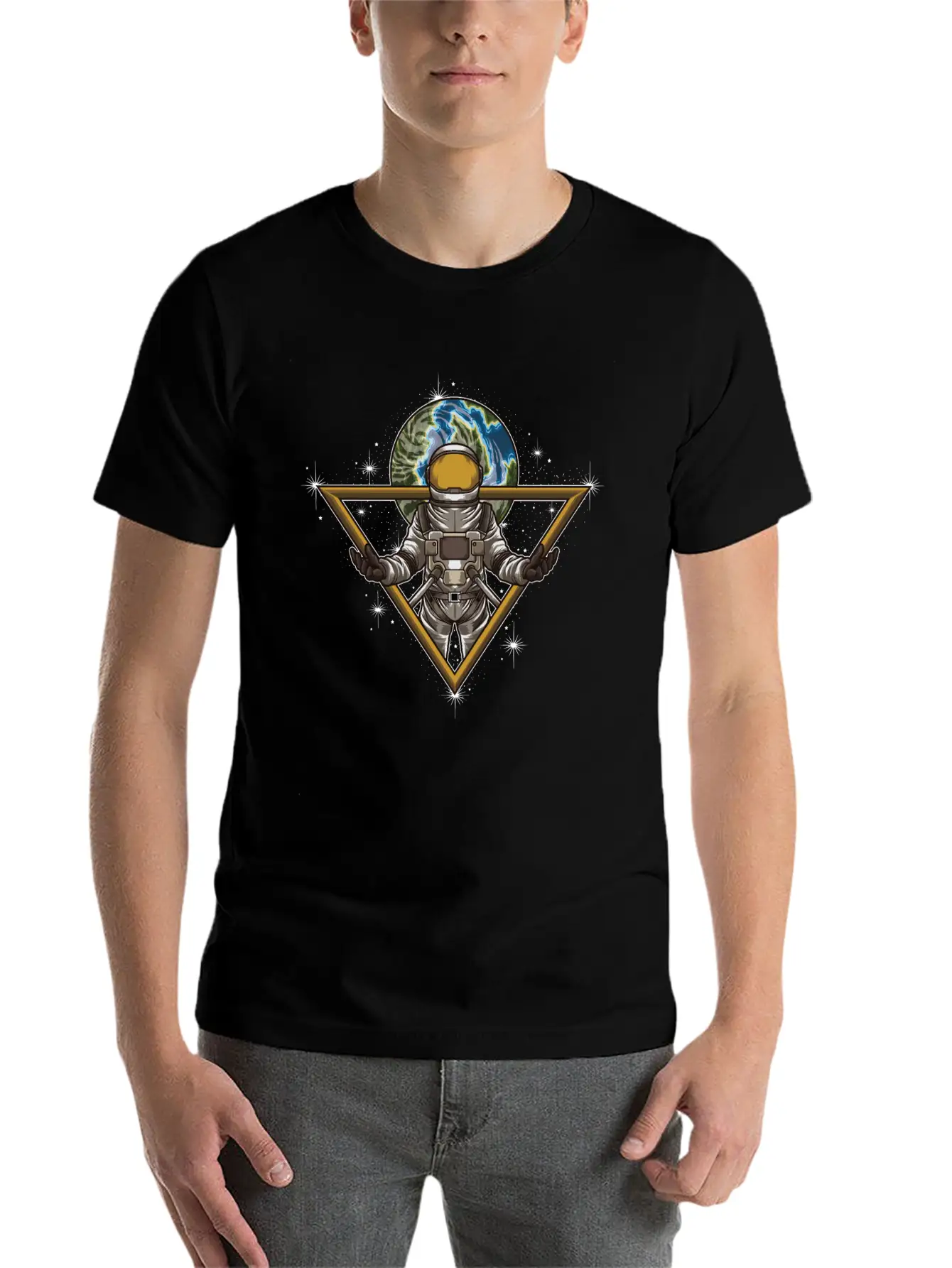 Wise Astronaut | Inspiration Galaxy Universe Unisex Casual T-Shirt – Clean Design For Daily Comfort