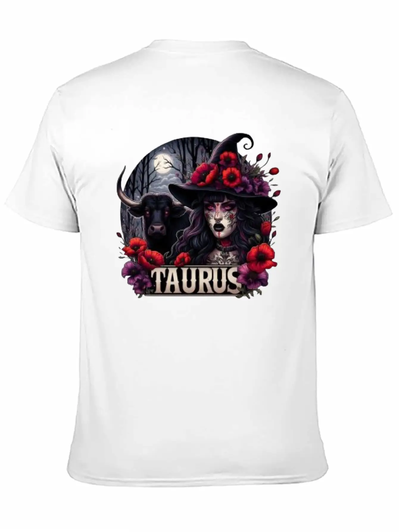 Witchy Zodiac Taurus Basic Graphic T-Shirt – Daily Comfort In Soft Cotton