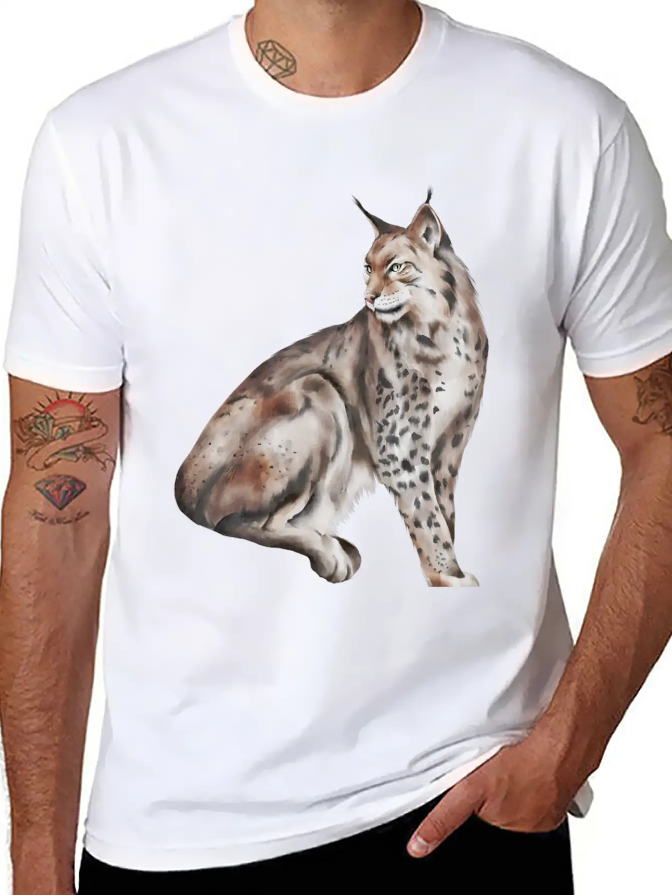 Wo Lynx Basic Graphic T-Shirt – Daily Comfort In Soft Cotton
