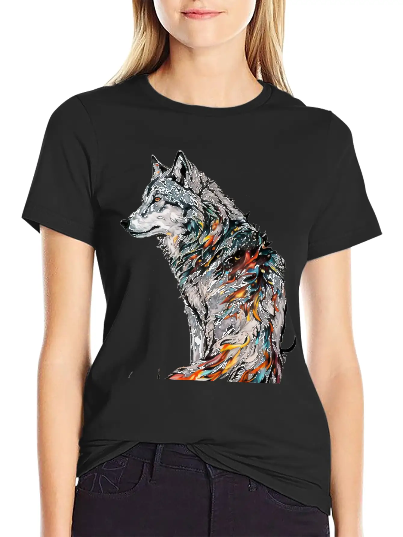 Wolf Give Birth Lightweight Cotton T-Shirt – Daily Comfort Graphic Shirt