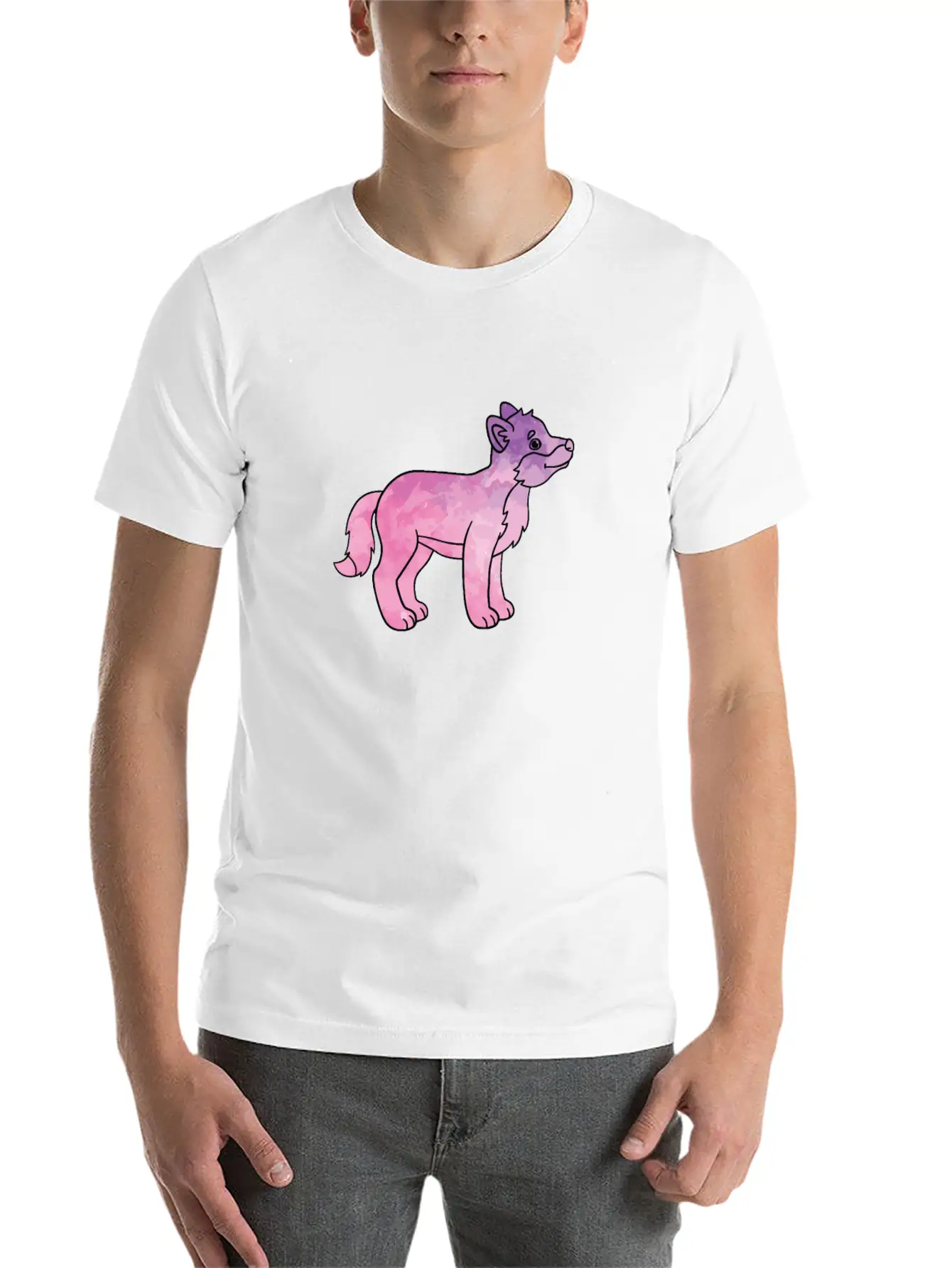 Wolf Happy Shirt Stylish Everyday T-Shirt – Unisex Basic Cotton Tee