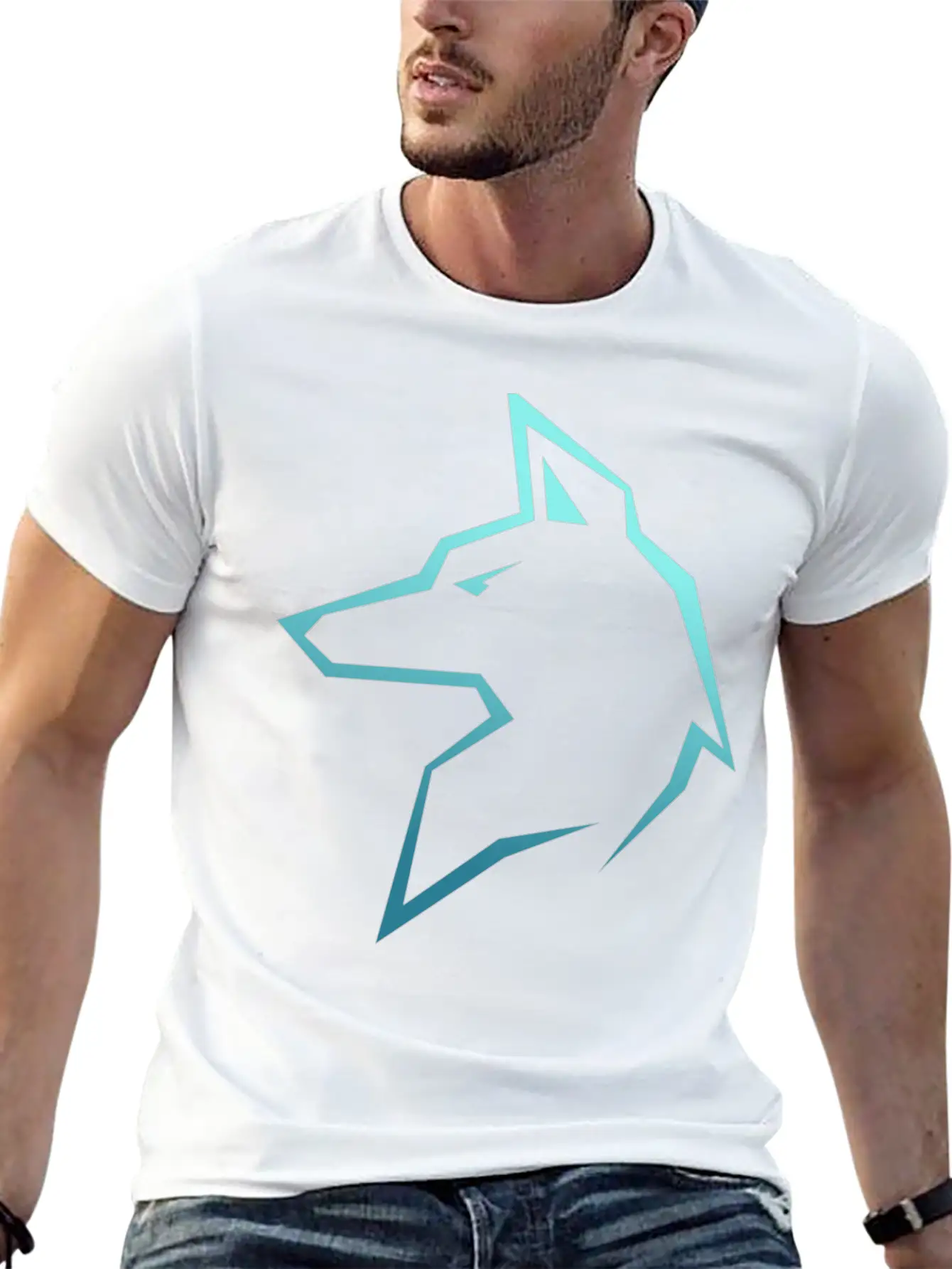 Wolf Logo Basic Graphic T-Shirt – Daily Comfort In Soft Cotton