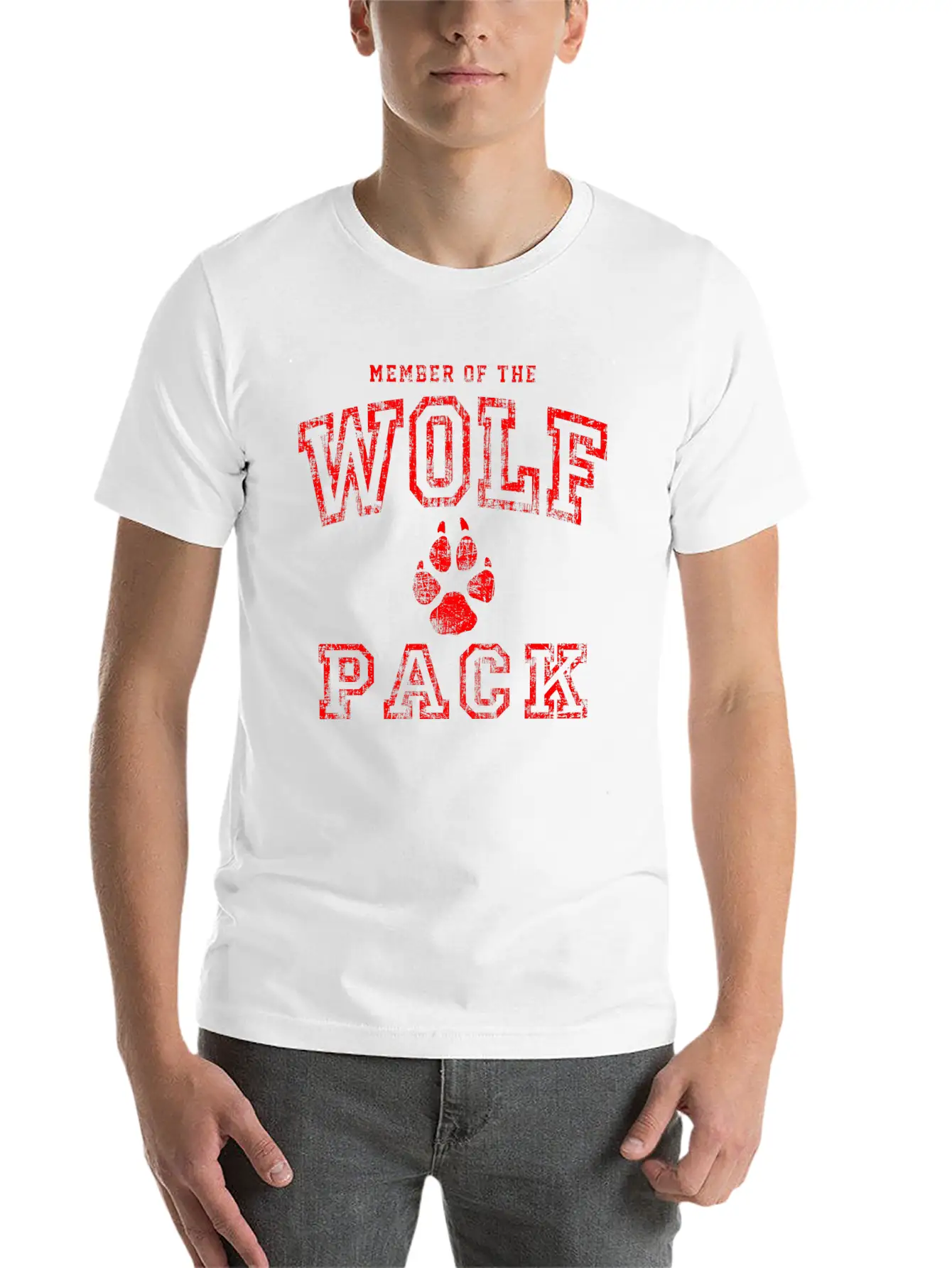 Wolf Pack Red Basic Graphic T-Shirt – Daily Comfort In Soft Cotton