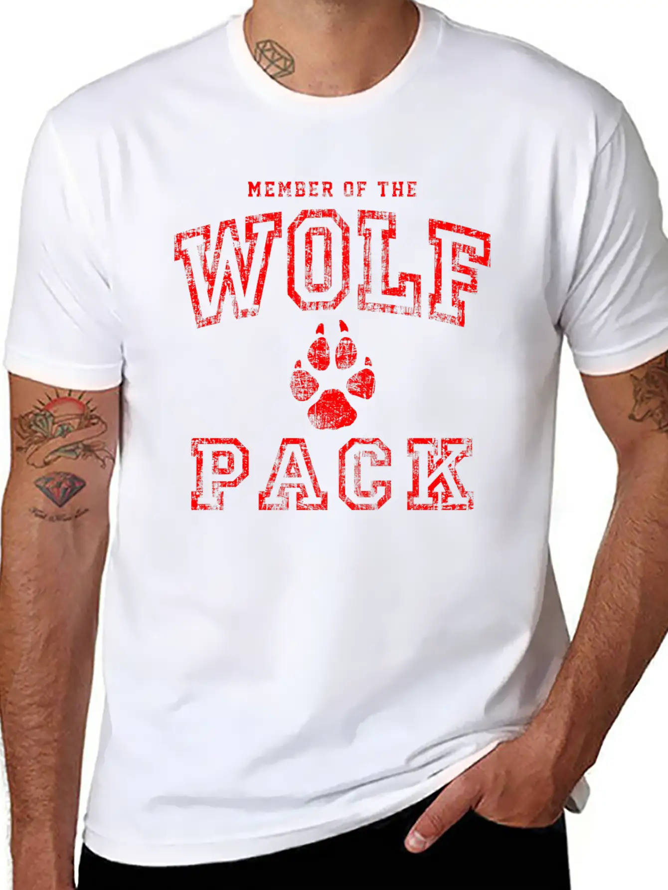 Wolf Pack Red Basic Graphic T-Shirt – Daily Comfort In Soft Cotton