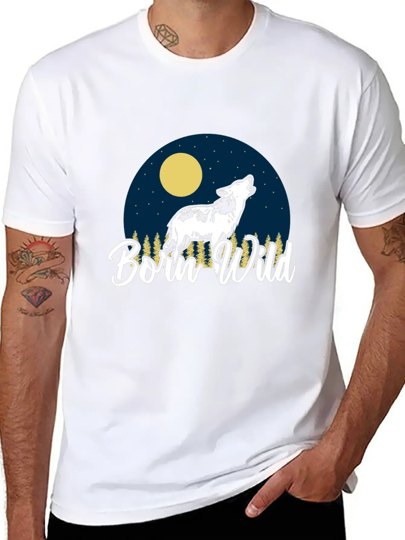Wolf Wolves Gift Stylish Everyday T-Shirt – Unisex Basic Cotton Tee