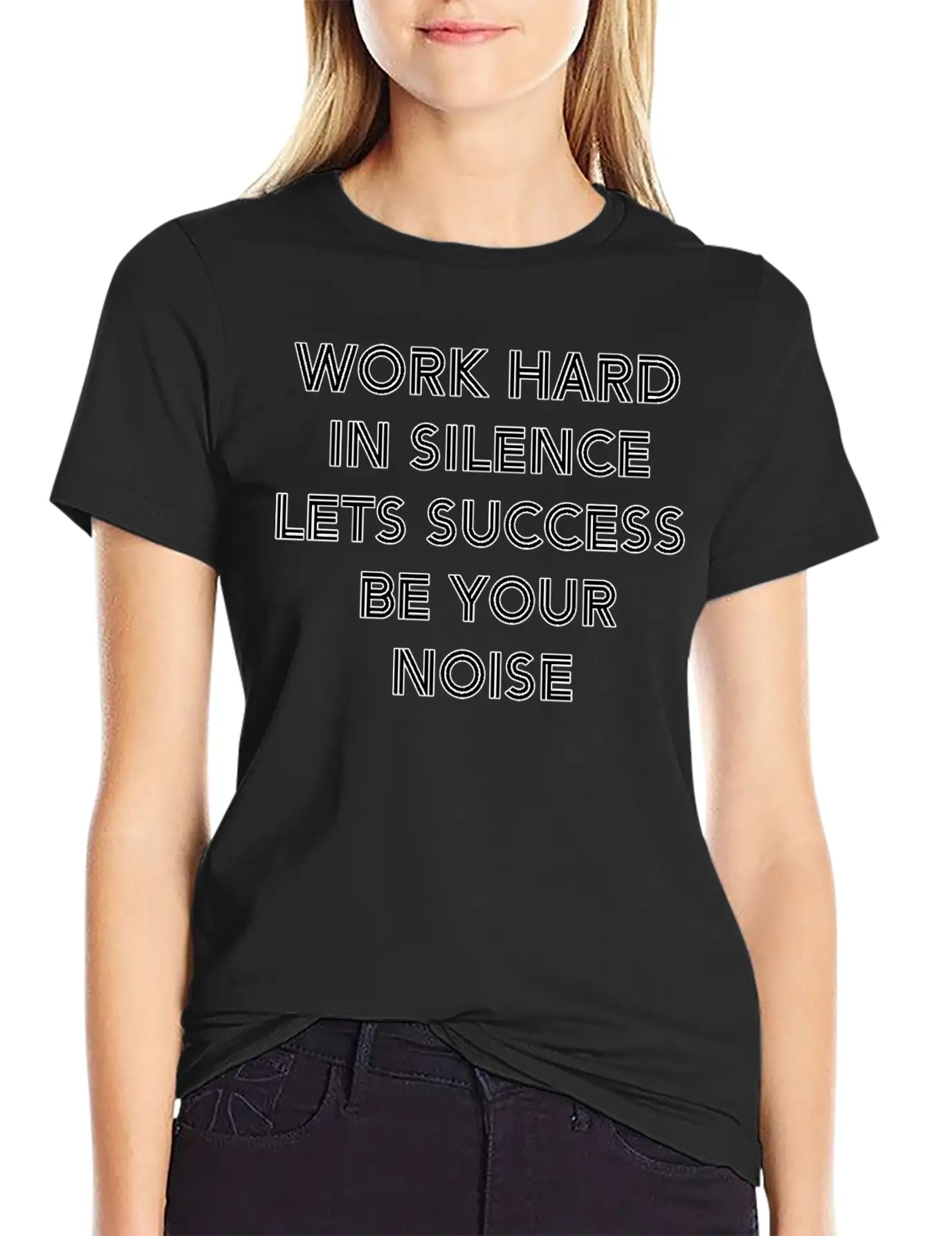 Work Hard In Silence Stylish Everyday T-Shirt – Unisex Basic Cotton Tee