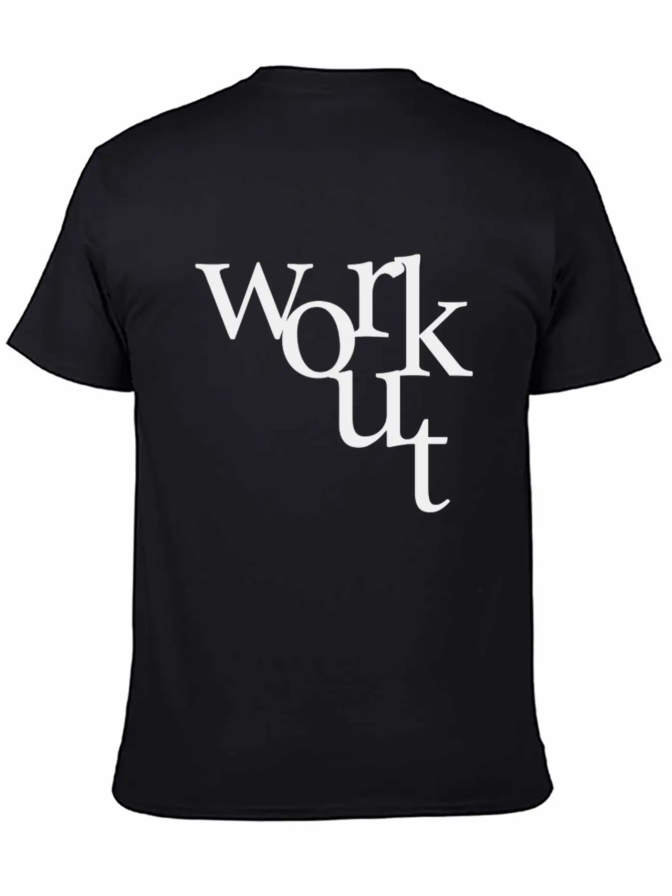 Workout Slogan Word Collage Stylish Everyday T-Shirt – Unisex Basic Cotton Tee
