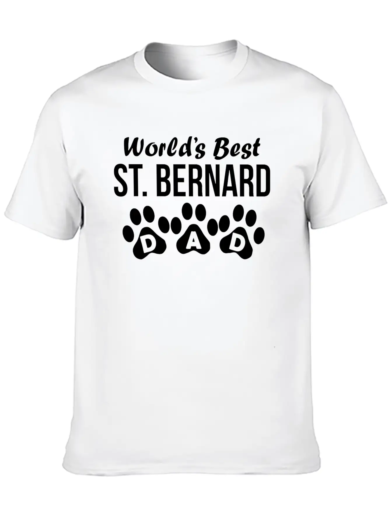 World's Best St Bernard Dad Classic Crew Neck Graphic Tee – Everyday Minimal Look