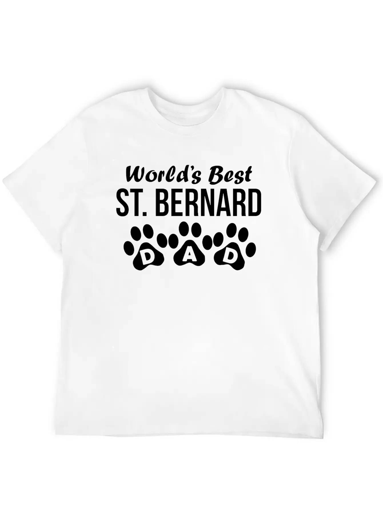 World's Best St Bernard Dad Classic Crew Neck Graphic Tee – Everyday Minimal Look