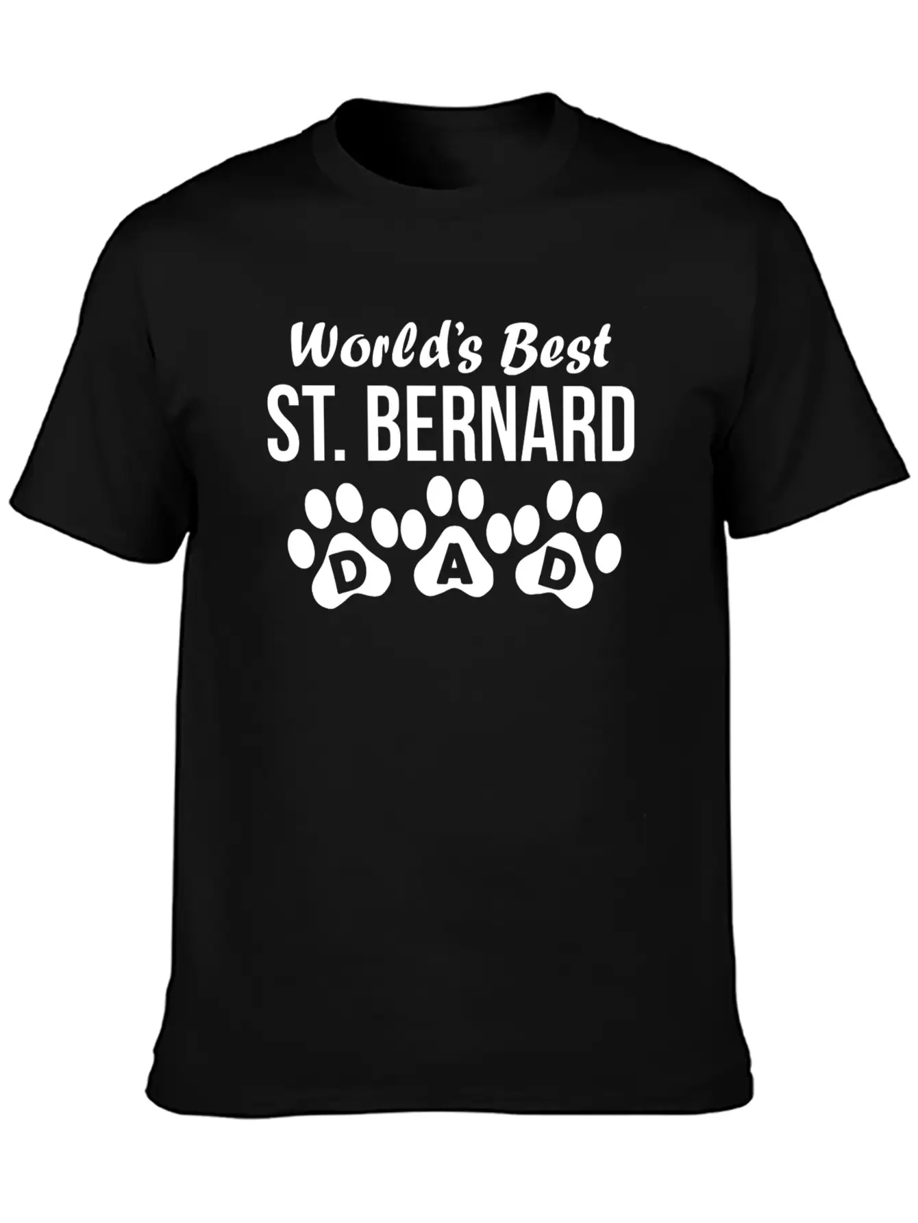 World's Best St Bernard Dad Classic Crew Neck Graphic Tee – Everyday Minimal Look