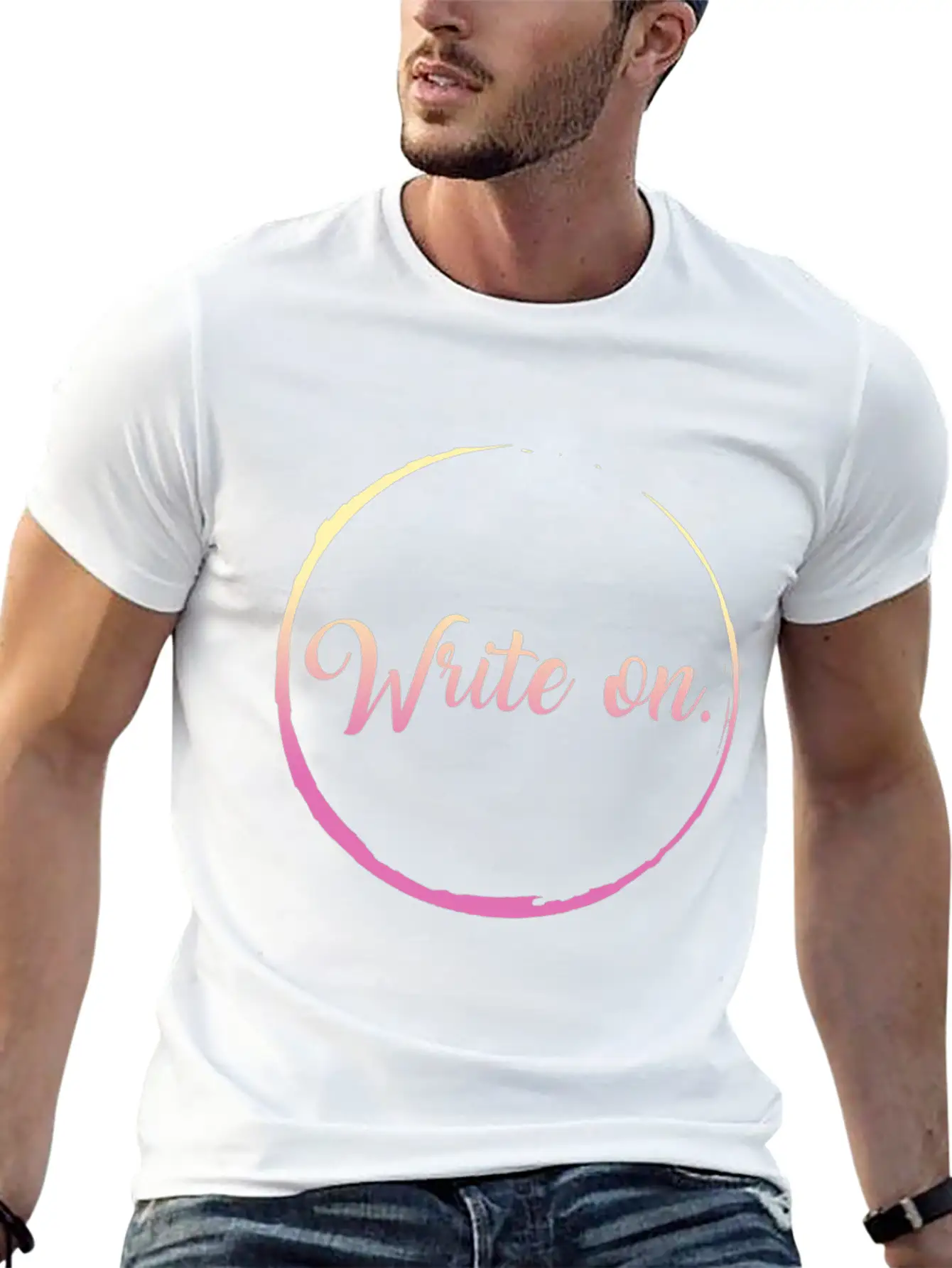Write On., Writer Shirt, Journalist Tee, Novel Stylish Everyday T-Shirt – Unisex Basic Cotton Tee