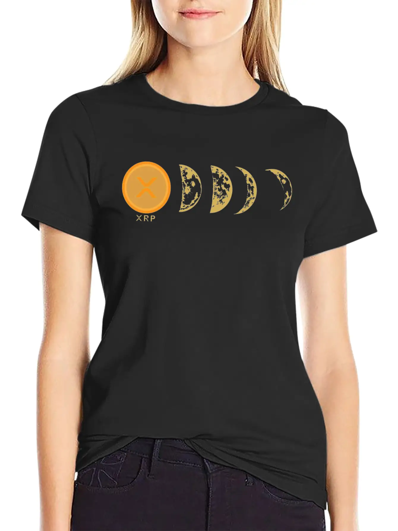 XRP Moon Ripple XRP Hodl Crypto Cryptocurrency Relaxed Everyday Tee – Lightweight And Durable Cotton