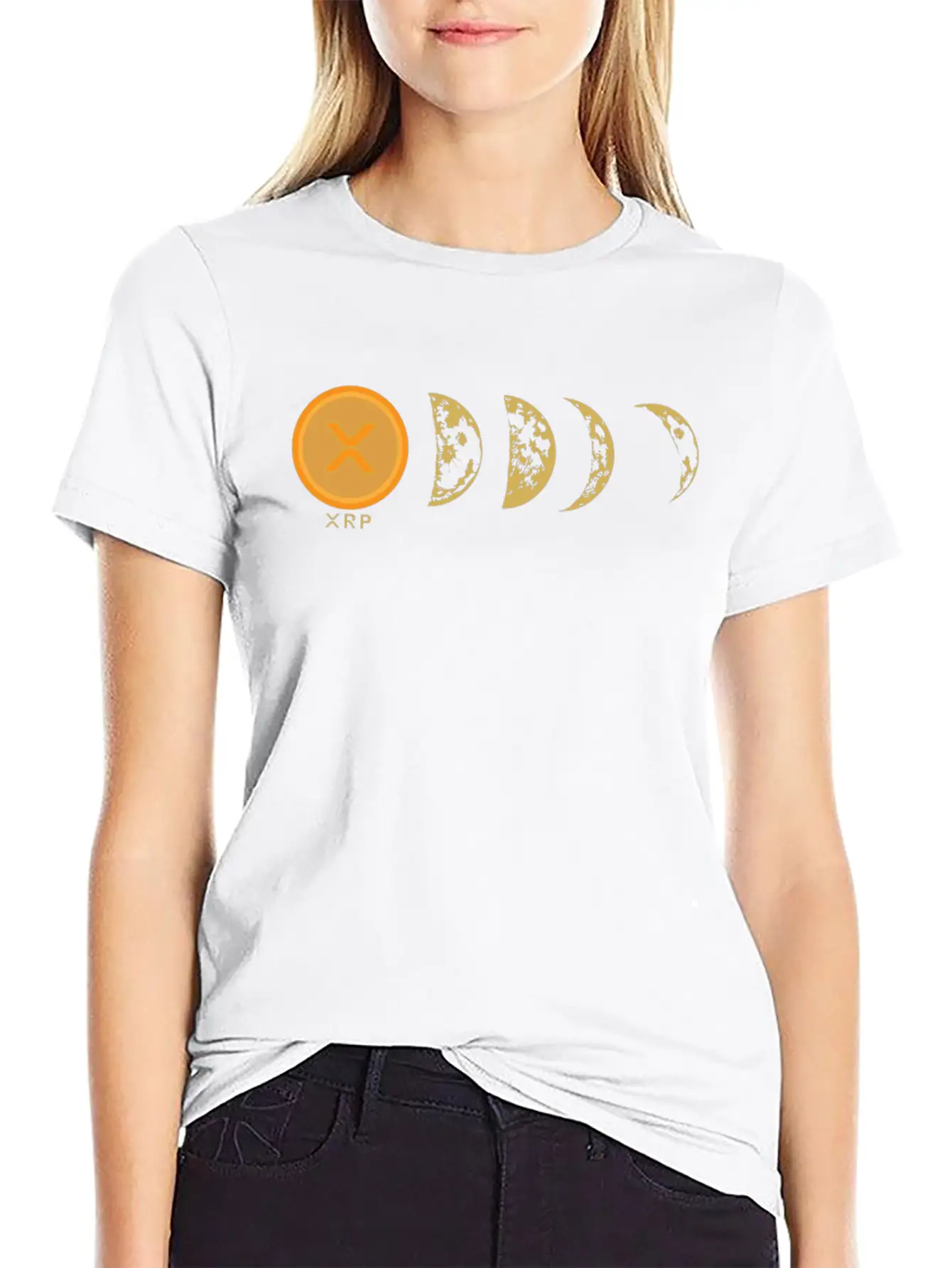 XRP Moon Ripple XRP Hodl Crypto Cryptocurrency Relaxed Everyday Tee – Lightweight And Durable Cotton