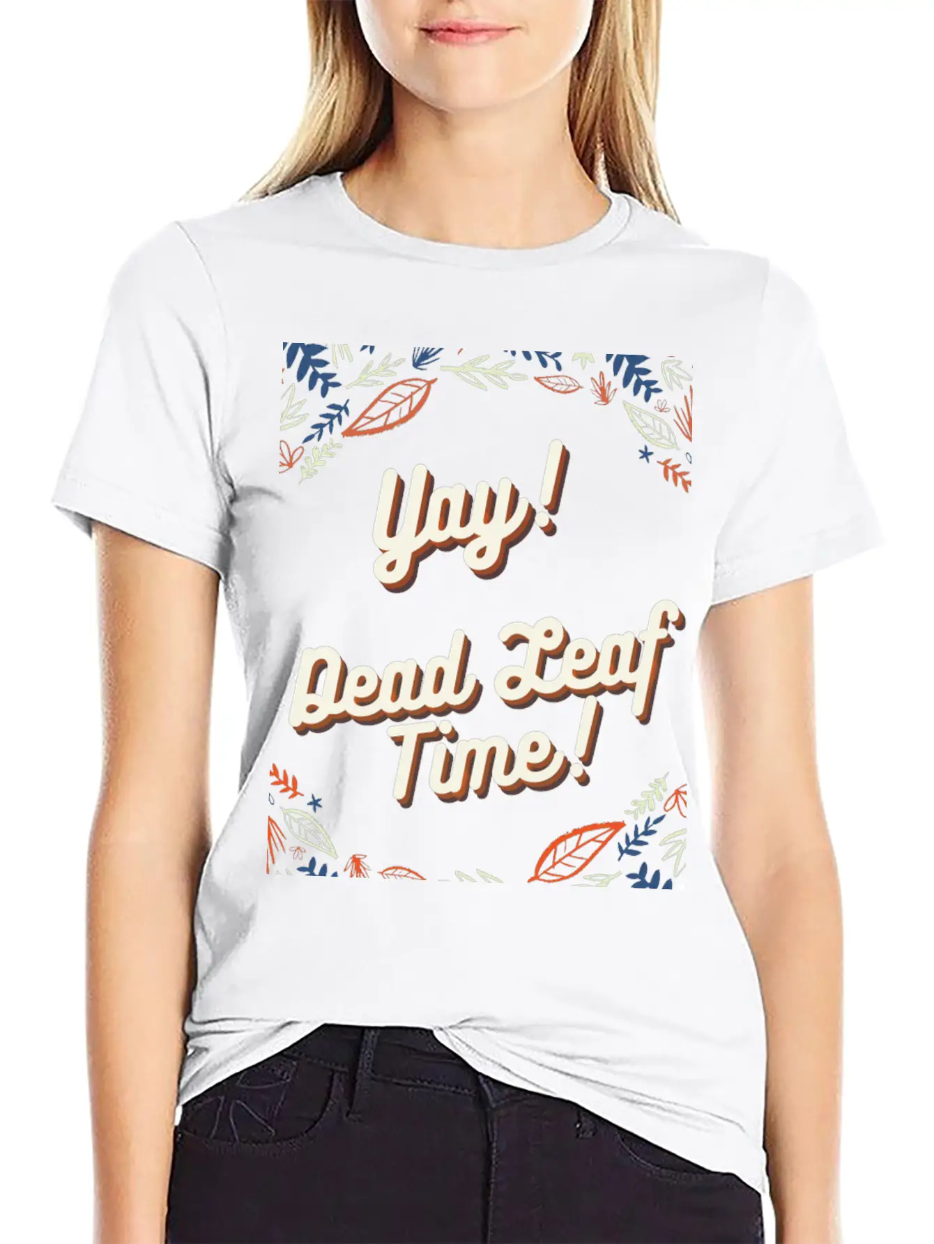 Yay Dead Leaf Time Relaxed Everyday Tee – Lightweight And Durable Cotton