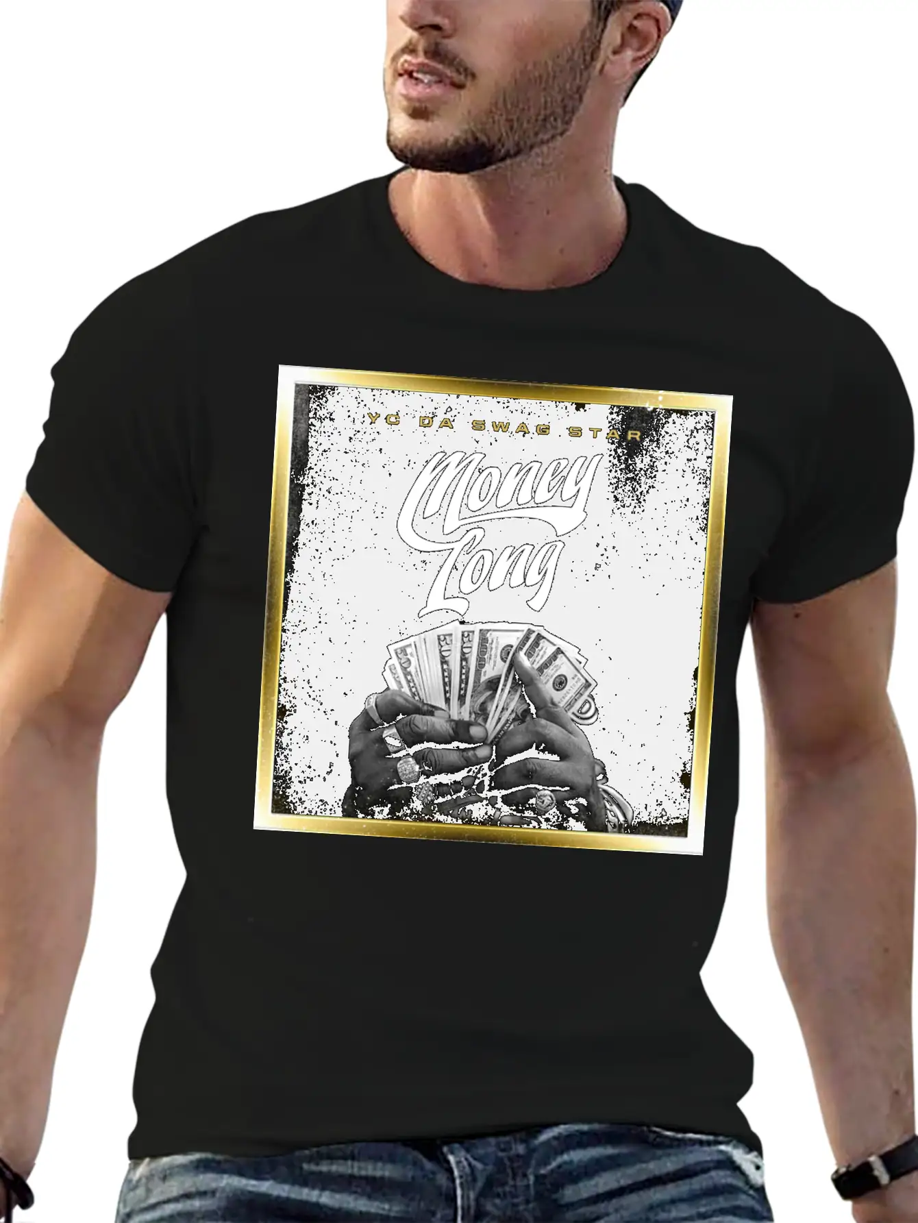 YC Da Swag Star Money Long Basic Graphic T-Shirt – Daily Comfort In Soft Cotton