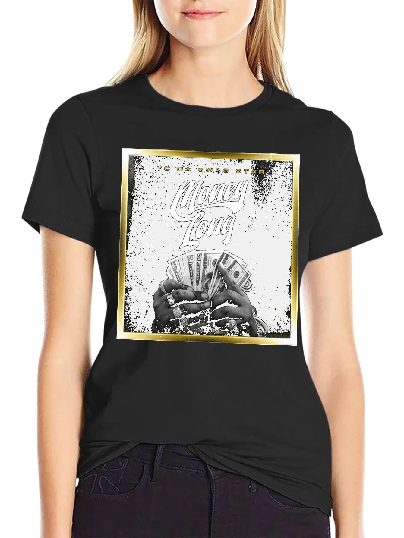 YC Da Swag Star Money Long Basic Graphic T-Shirt – Daily Comfort In Soft Cotton