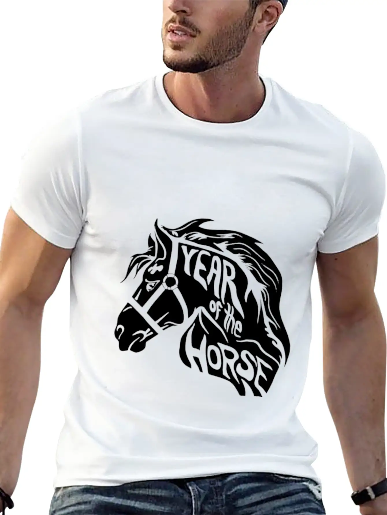 Year Of The Horse Basic Graphic T-Shirt – Daily Comfort In Soft Cotton