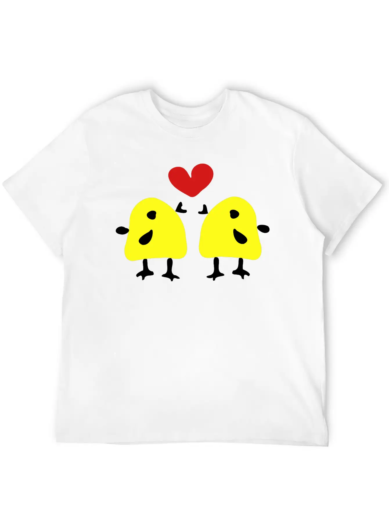 Yellow Birds In Love Stylish Everyday T-Shirt – Unisex Basic Cotton Tee