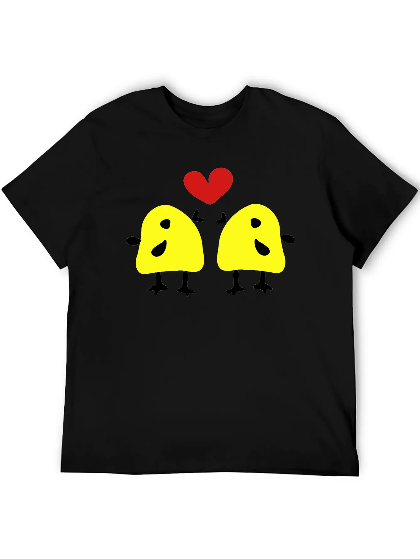 Yellow Birds In Love Stylish Everyday T-Shirt – Unisex Basic Cotton Tee