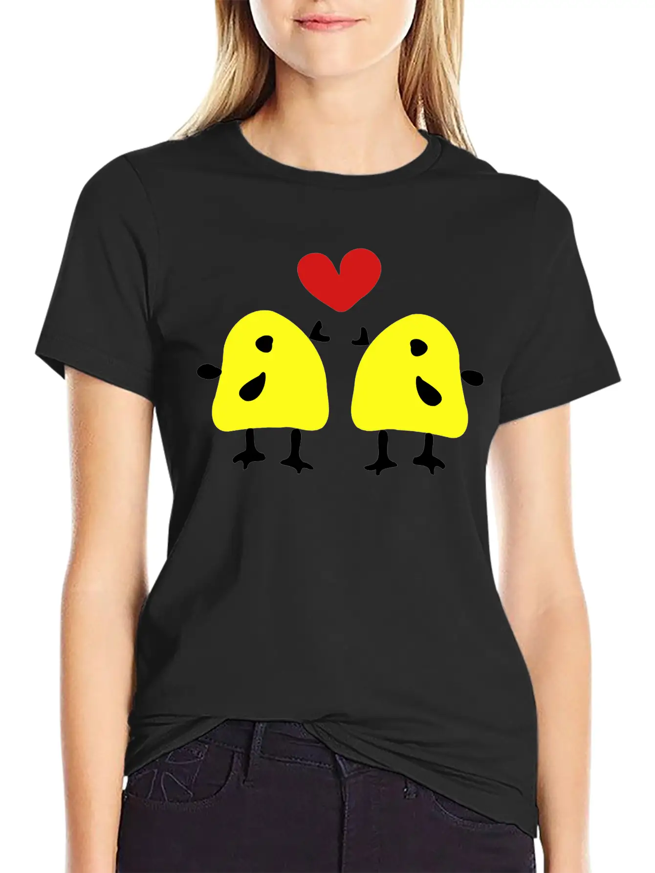 Yellow Birds In Love Stylish Everyday T-Shirt – Unisex Basic Cotton Tee
