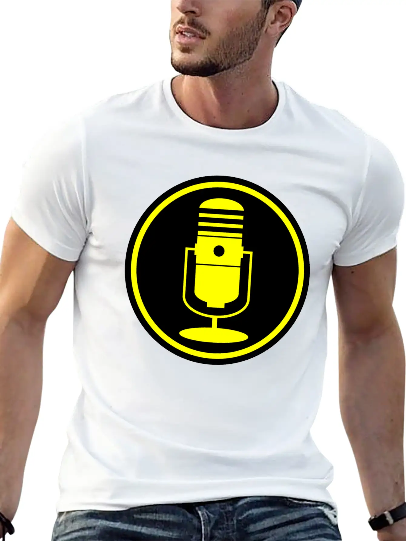 Yellow Microphone Classic Cotton Tee – Unisex Comfort For Any Season