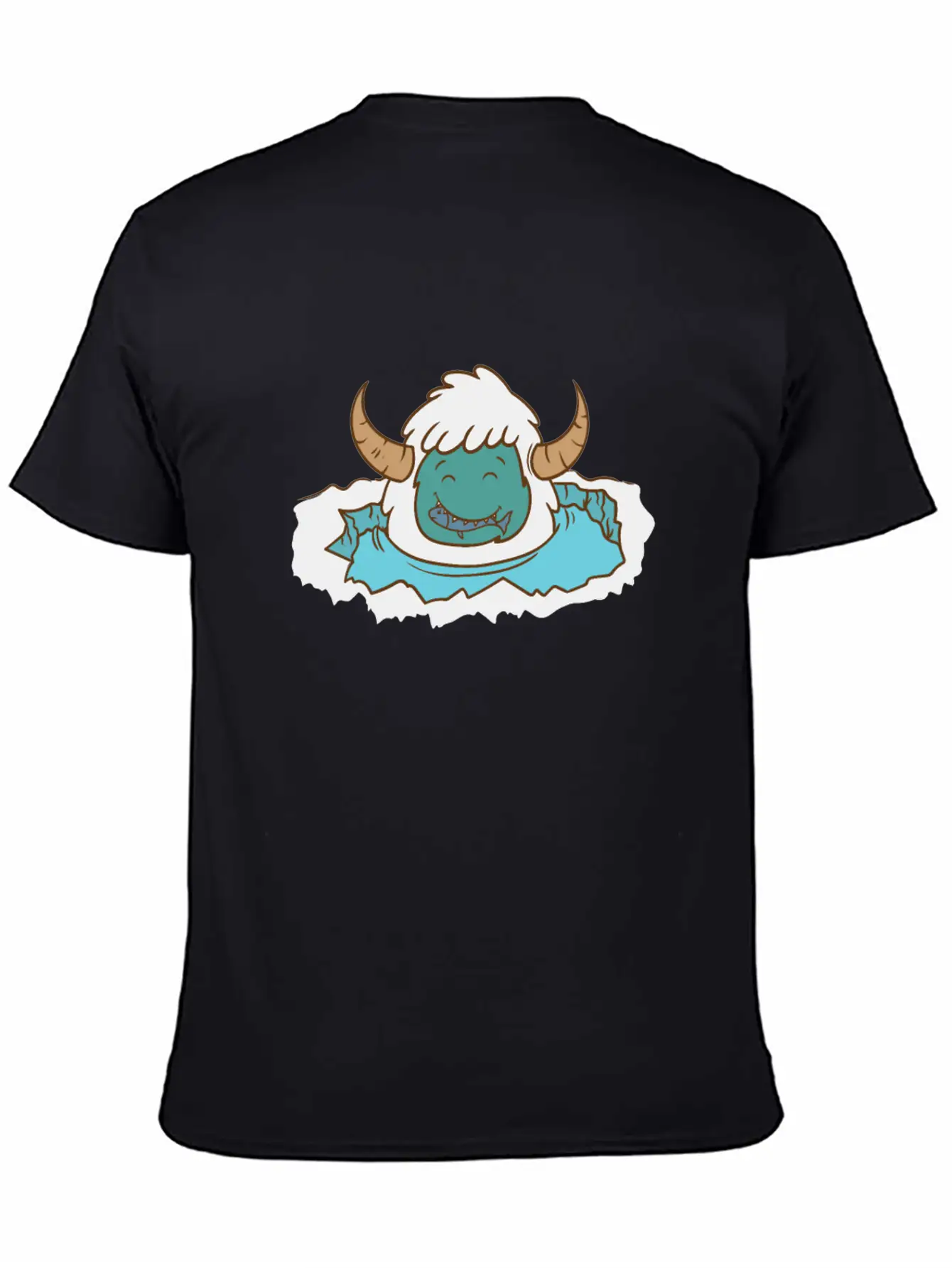 Yeti Bathing Snowman Creature Stylish Everyday T-Shirt – Unisex Basic Cotton Tee
