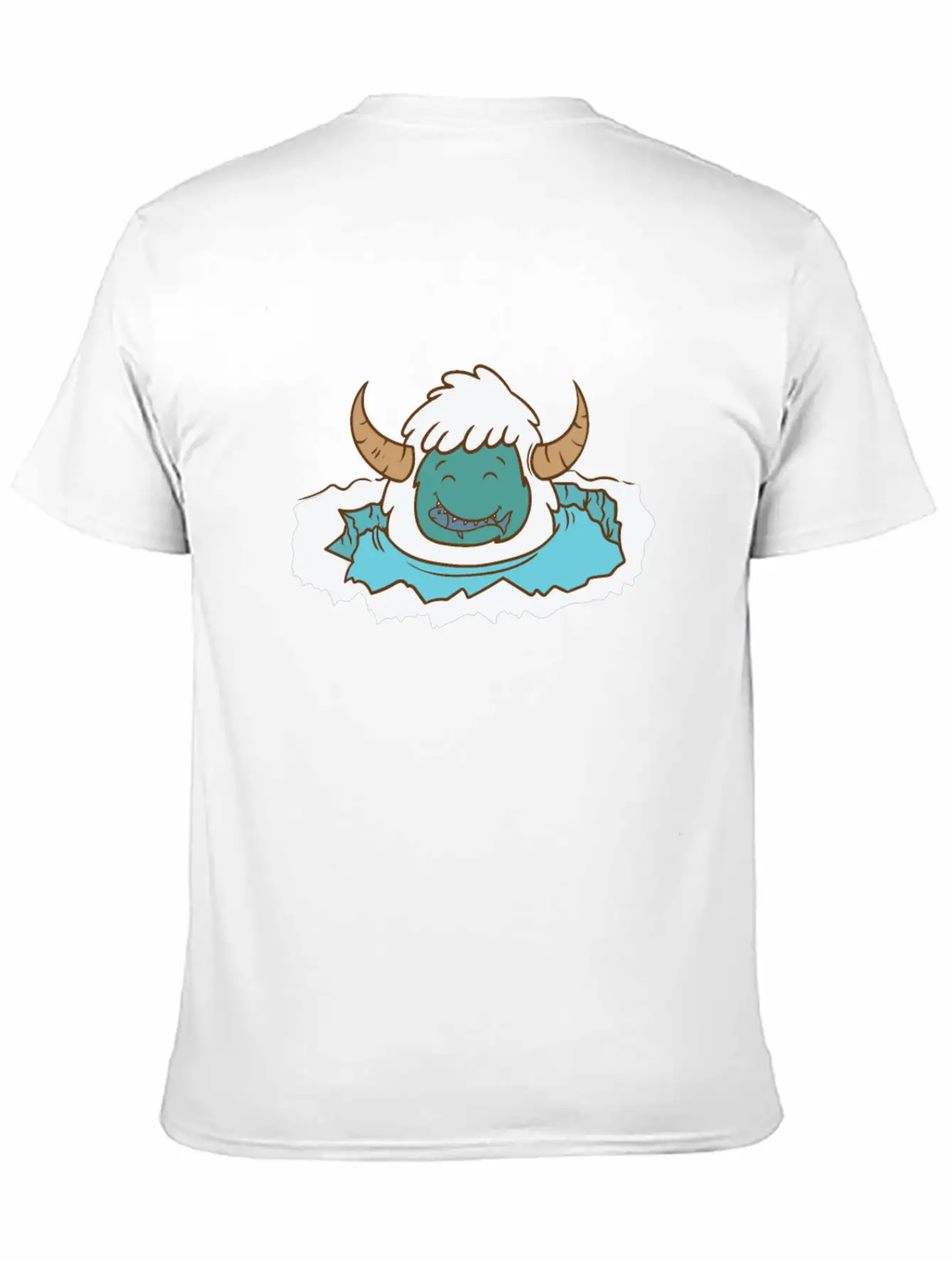 Yeti Bathing Snowman Creature Stylish Everyday T-Shirt – Unisex Basic Cotton Tee