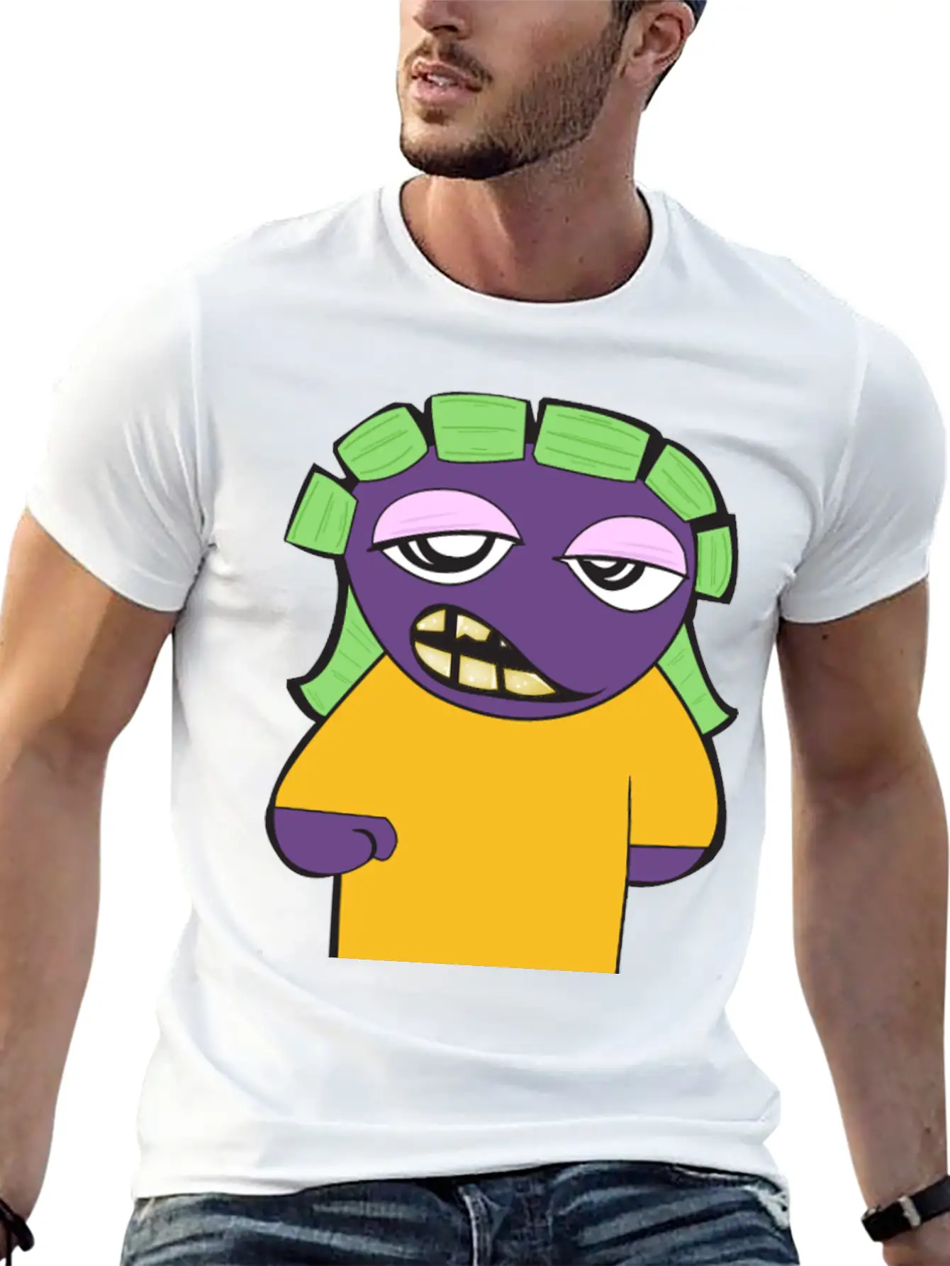 Yg Cartoon Lightweight Cotton T-Shirt – Daily Comfort Graphic Shirt