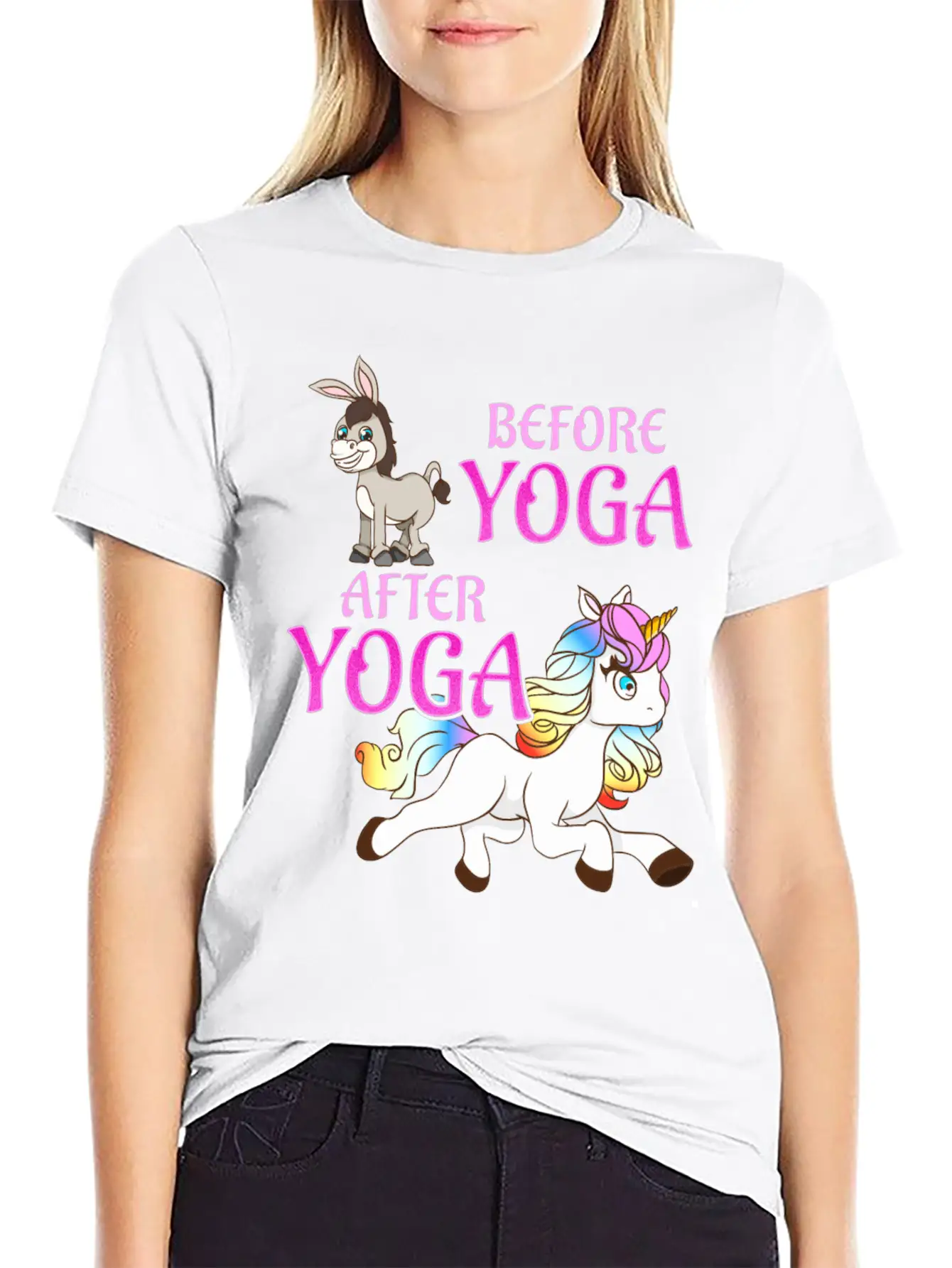 Yoga Unicorn Exercise Class Funny Gift Basic Graphic T-Shirt – Daily Comfort In Soft Cotton