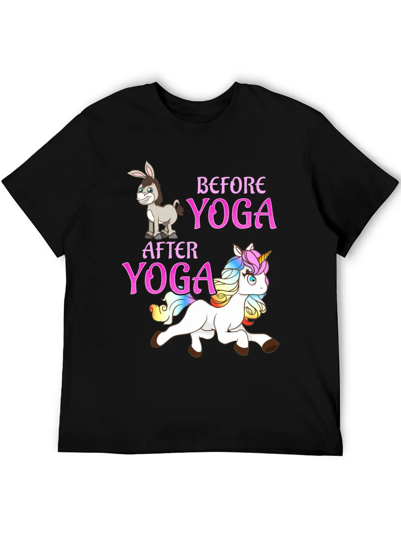 Yoga Unicorn Exercise Class Funny Gift Basic Graphic T-Shirt – Daily Comfort In Soft Cotton