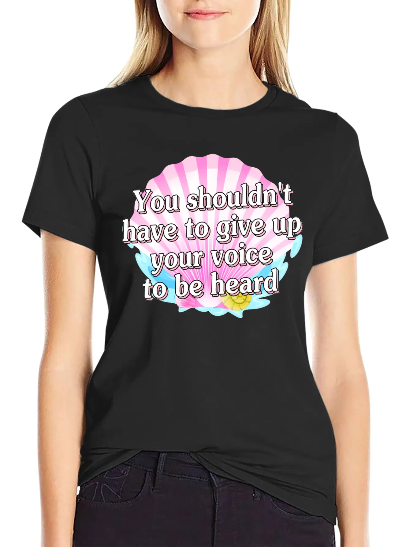 You Shouldn't Have To Give Up Your Voice Simple Everyday Graphic Tee – Lightweight Summer Wear